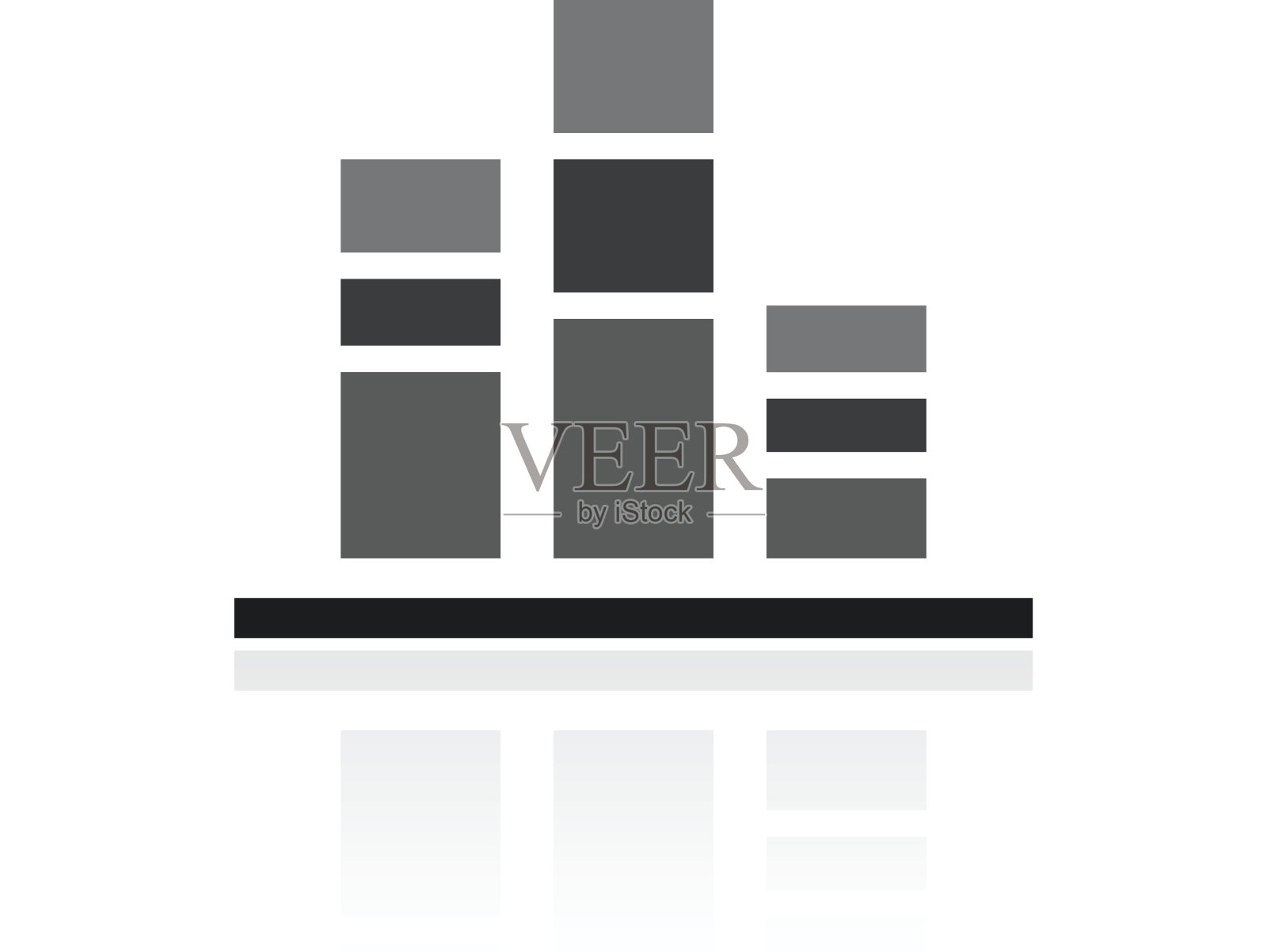 条形图图标上的白色背景。图标素材