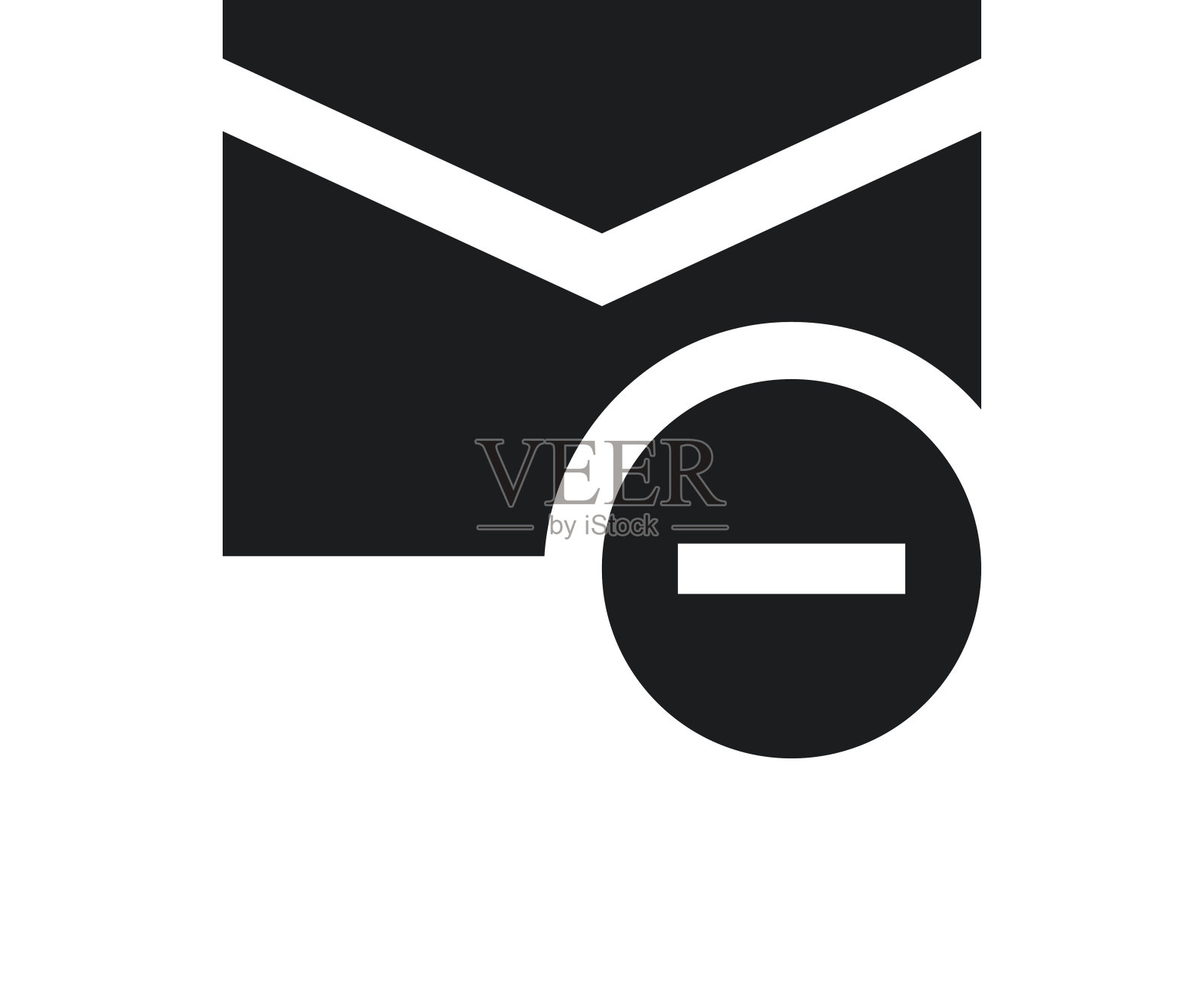 白色背景上的电子邮件图标。图标素材