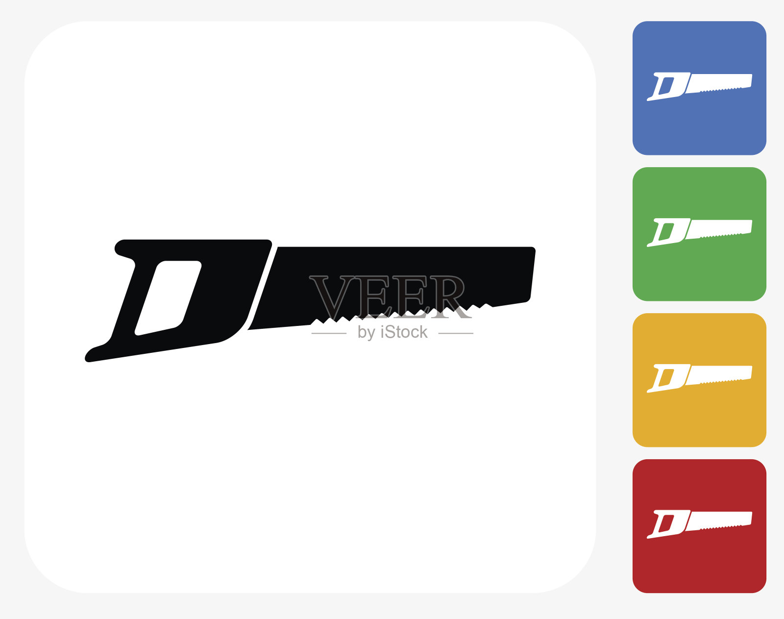 手锯图标平面图形设计插画图片素材