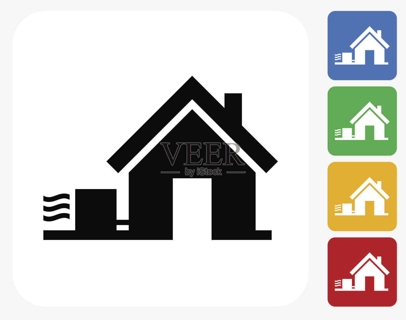 家用空调图标平面设计插画图片素材