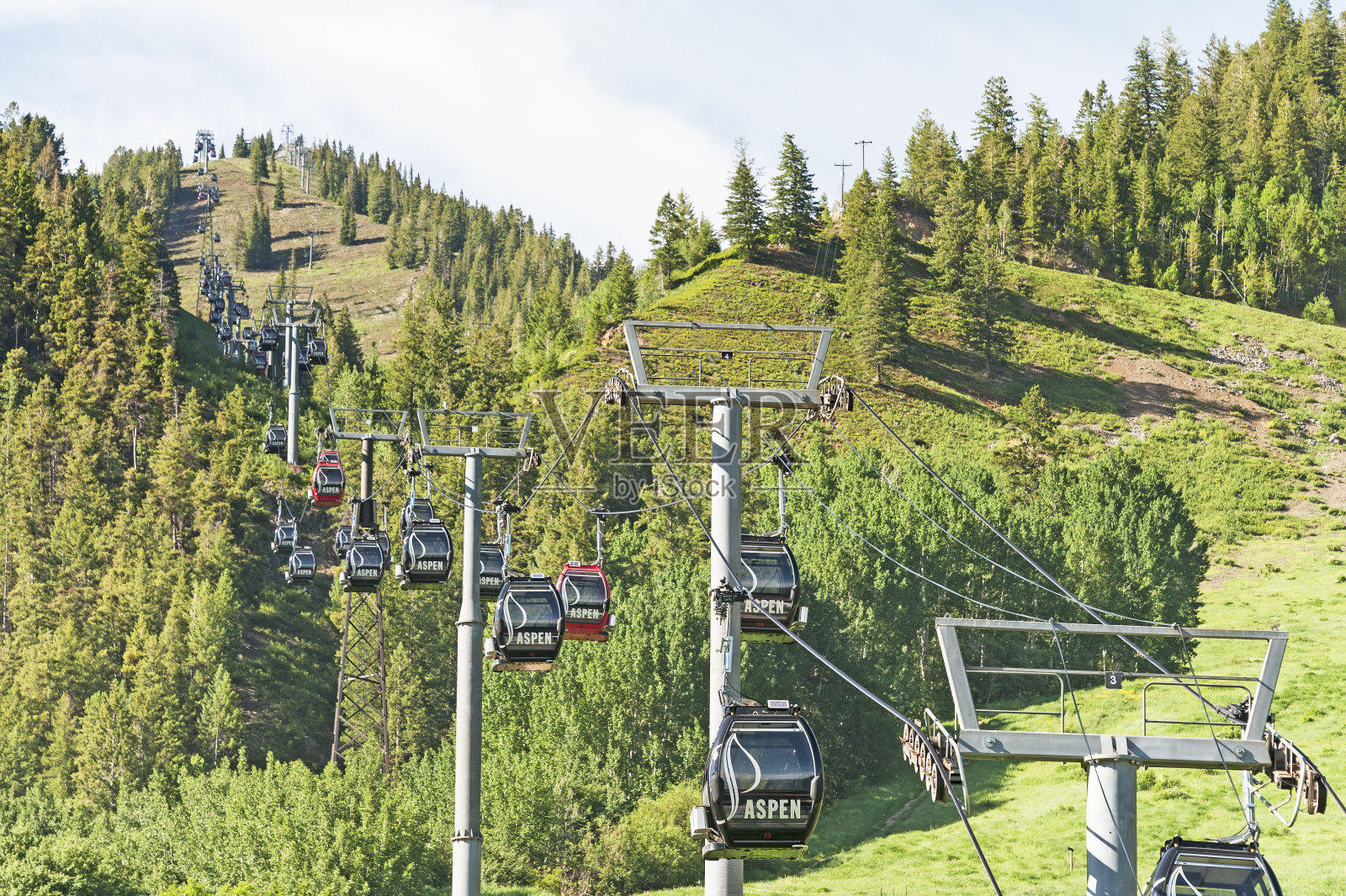 科罗拉多州阿斯彭的滑雪生活照片摄影图片