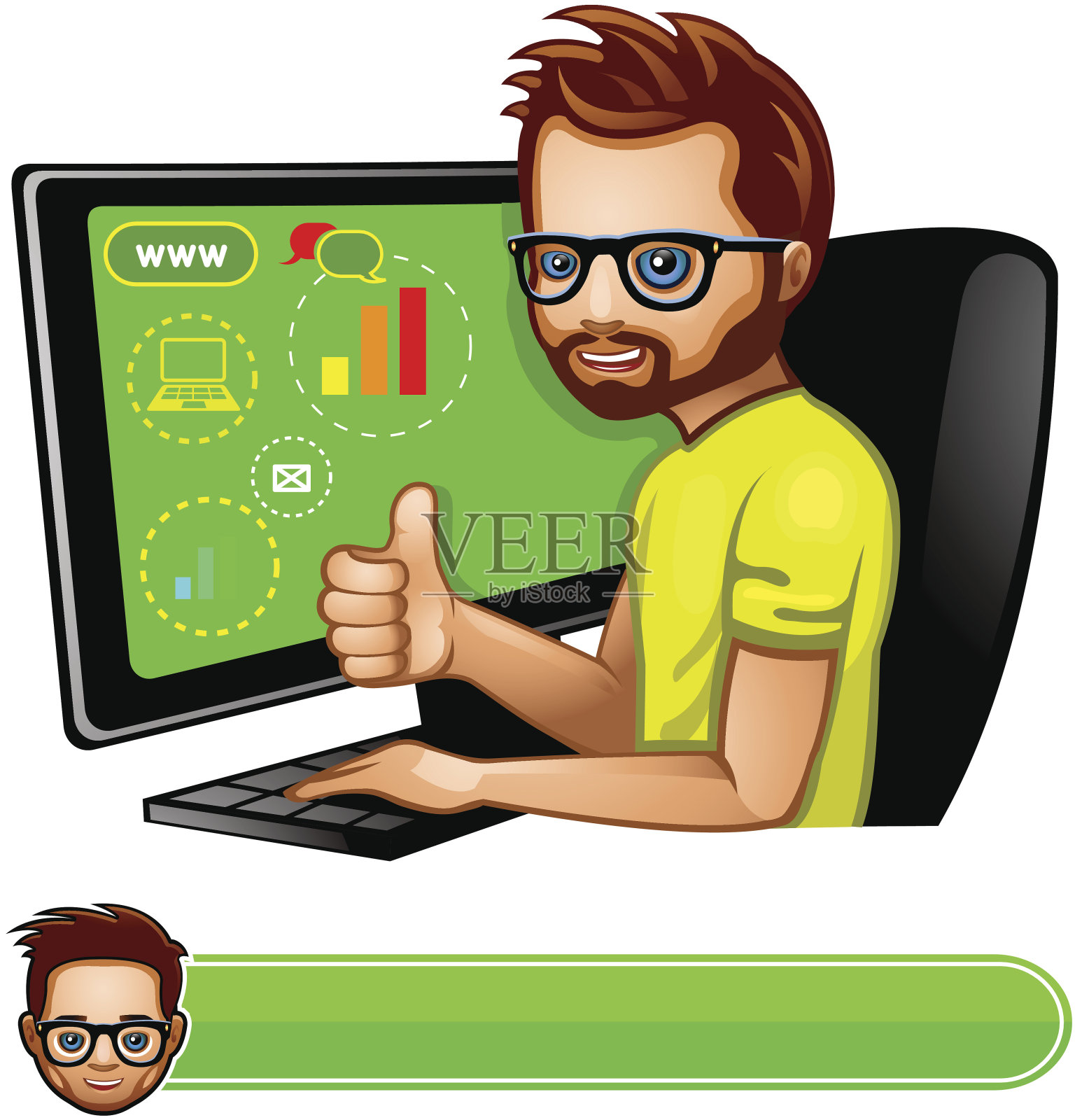 电脑程序员插画图片素材