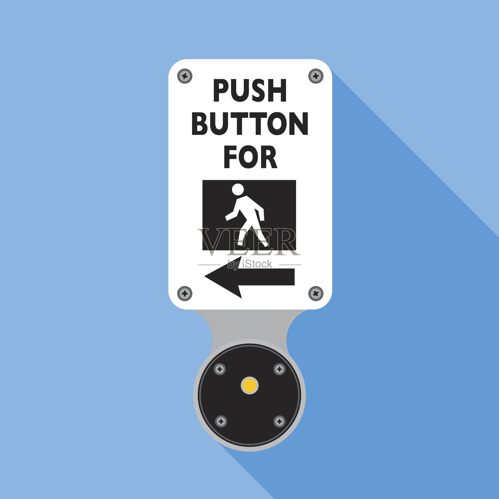 行走按钮插画图片素材