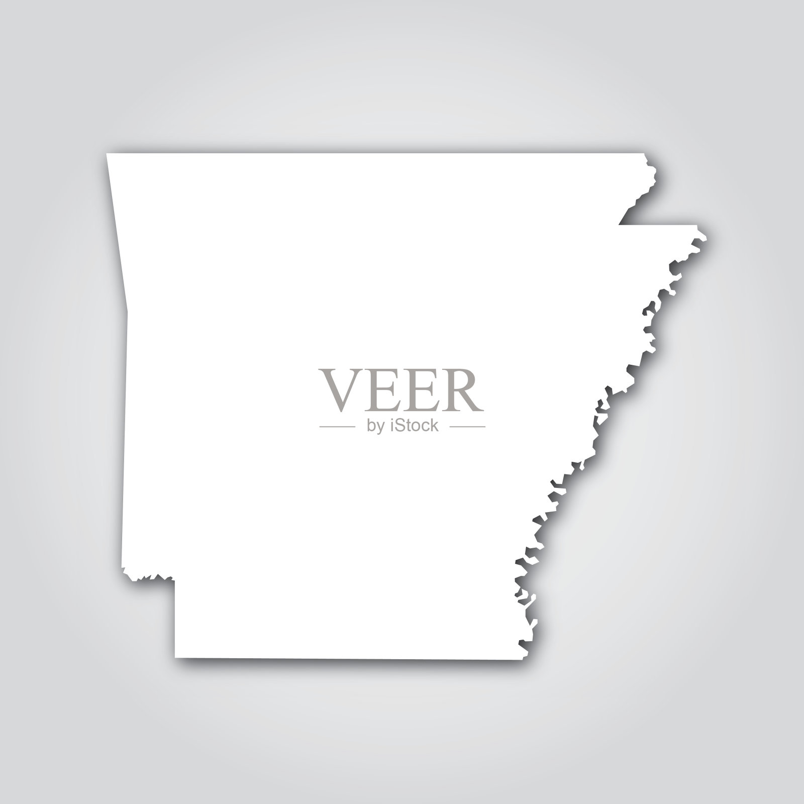 阿肯色白色轮廓插画图片素材