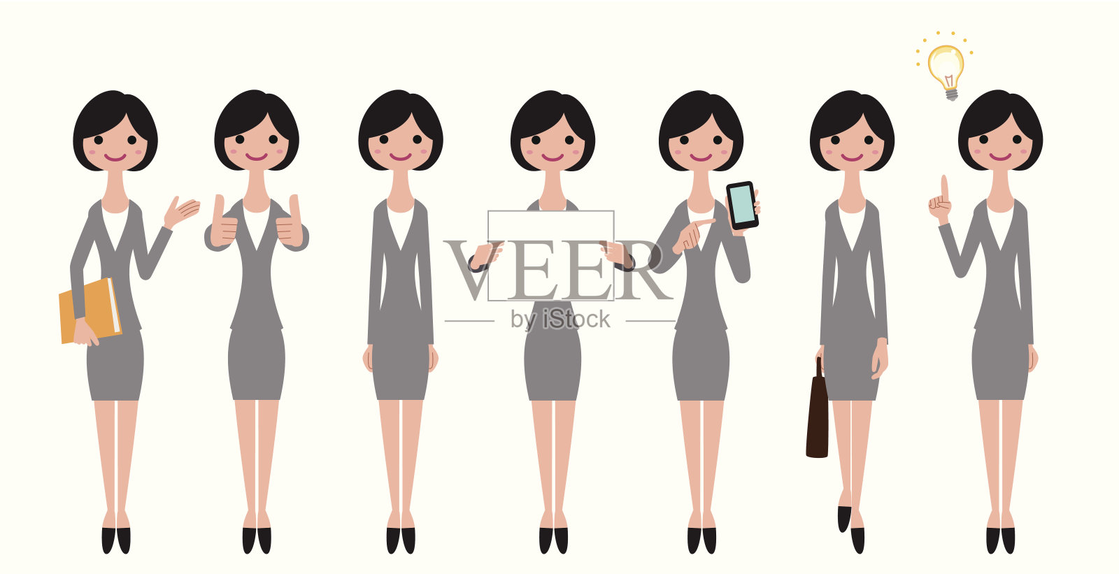 商业女性插画图片素材