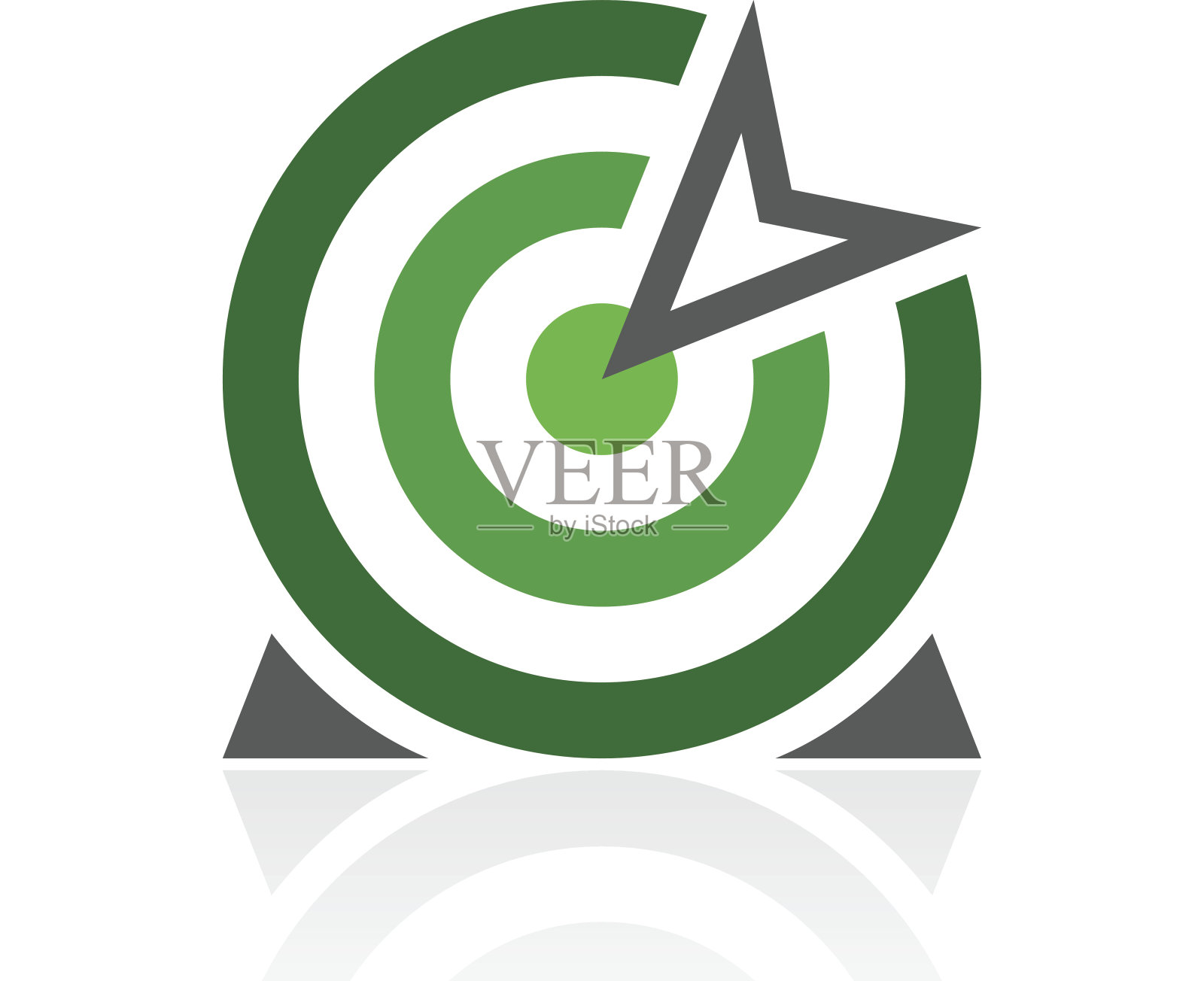 目标图标上的白色背景。插画图片素材