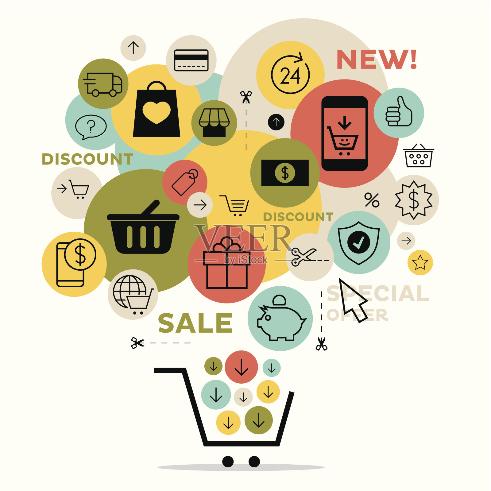 购物设计元素图片