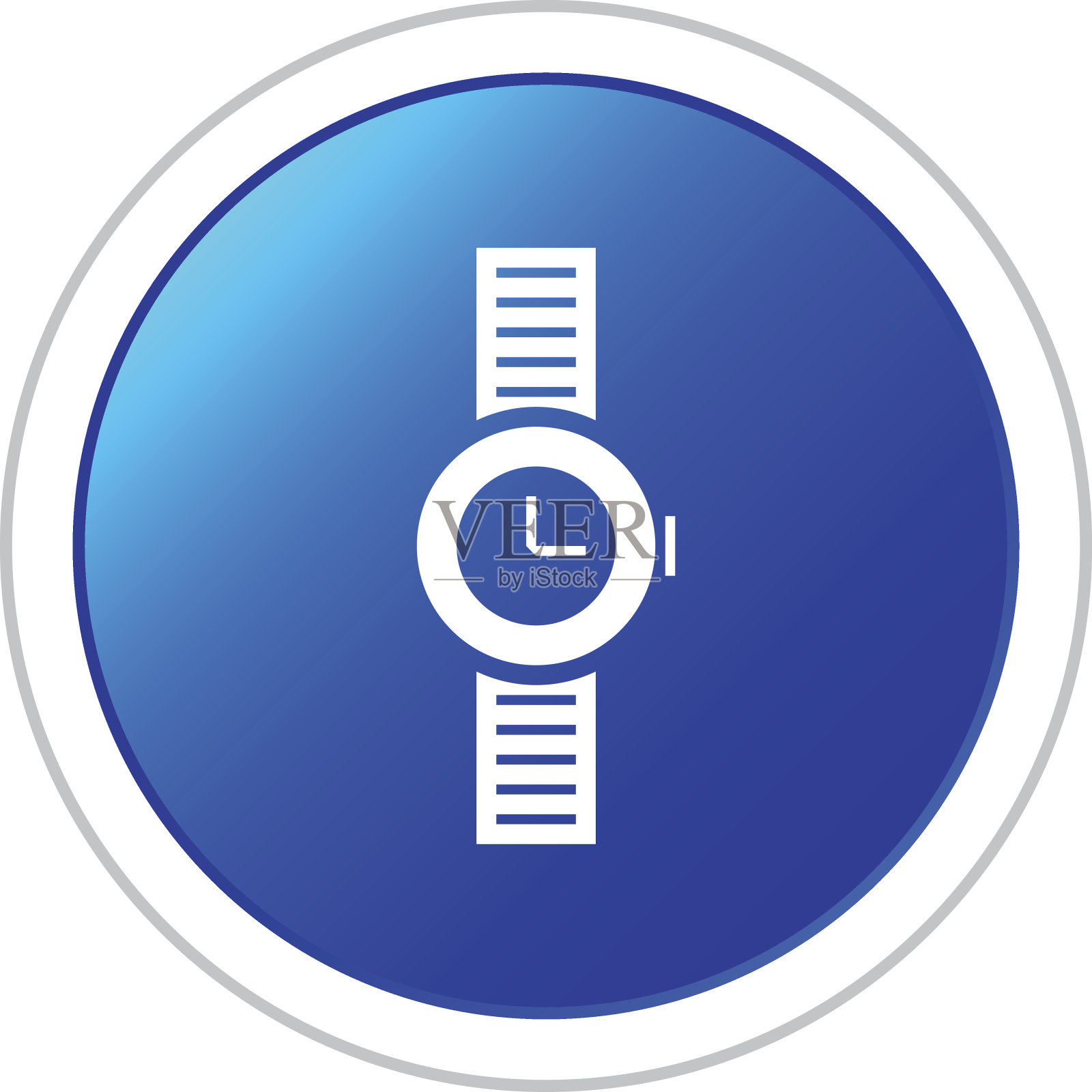 腕表图标上有一个圆形按钮。设计元素图片