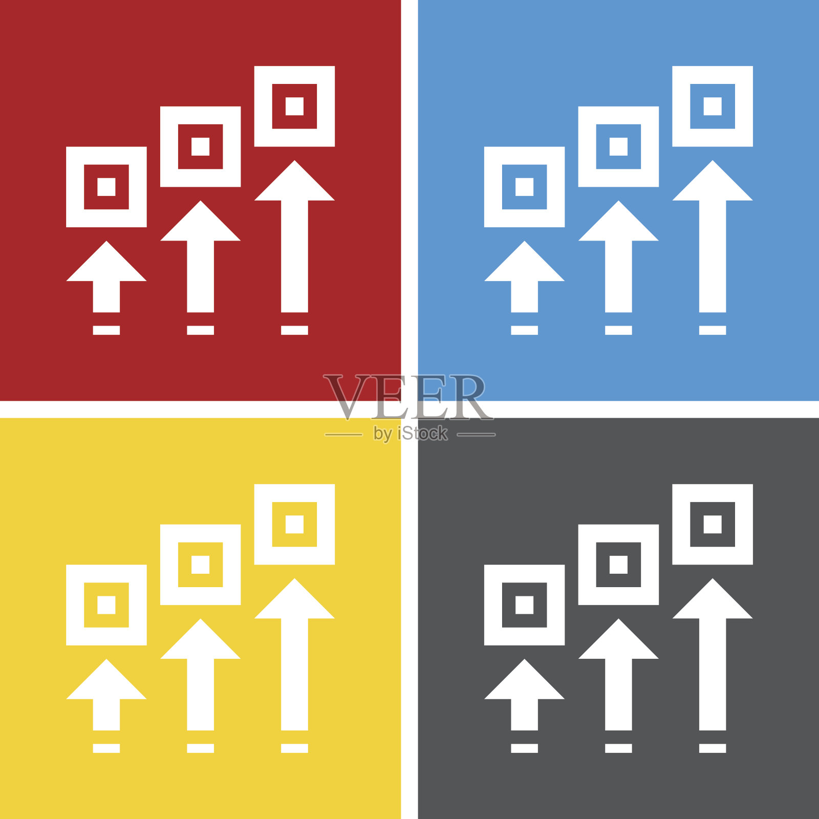 物流图标上的方形按钮。图标素材