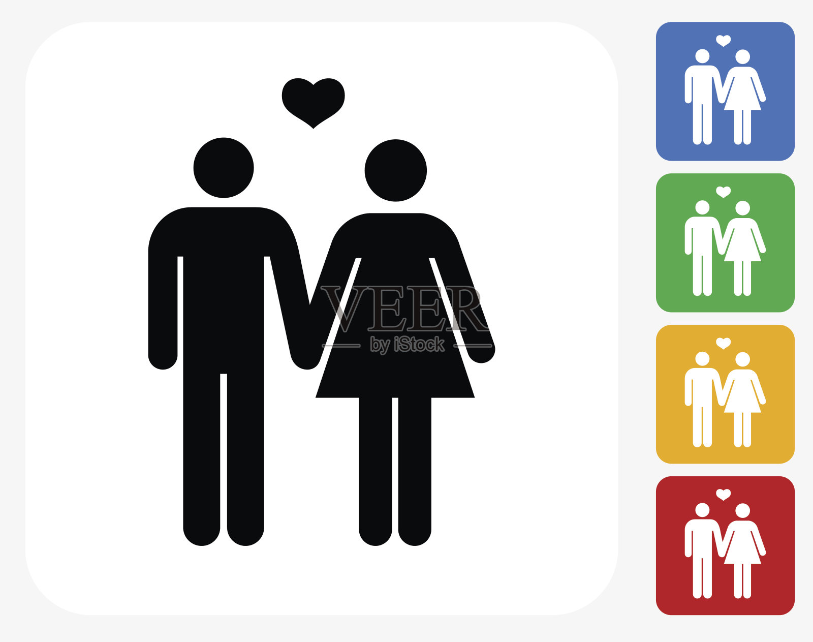 一对图标平面设计插画图片素材