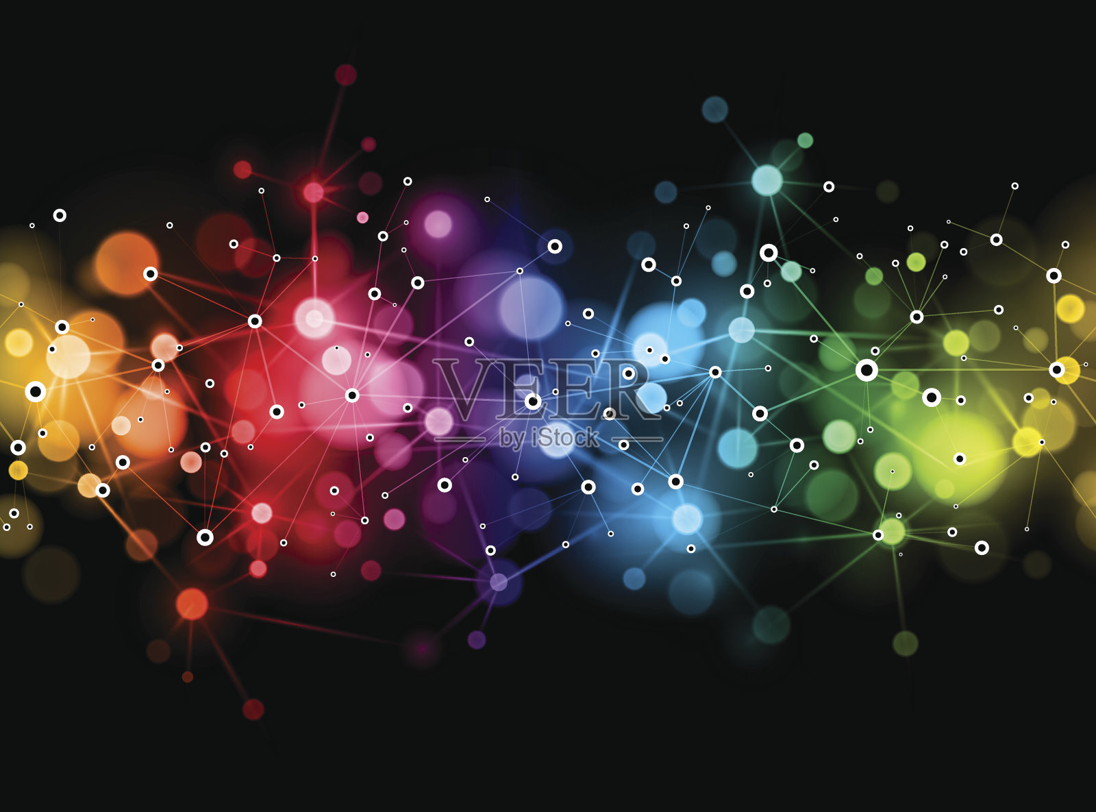 明亮的彩虹网络插画图片素材