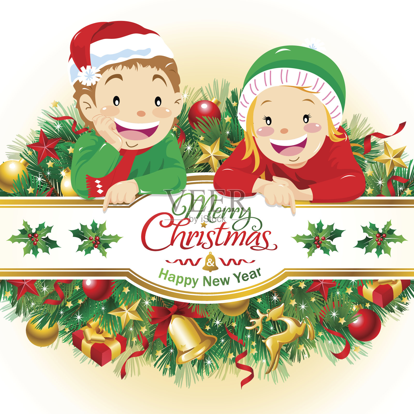 圣诞节的标签设计模板素材