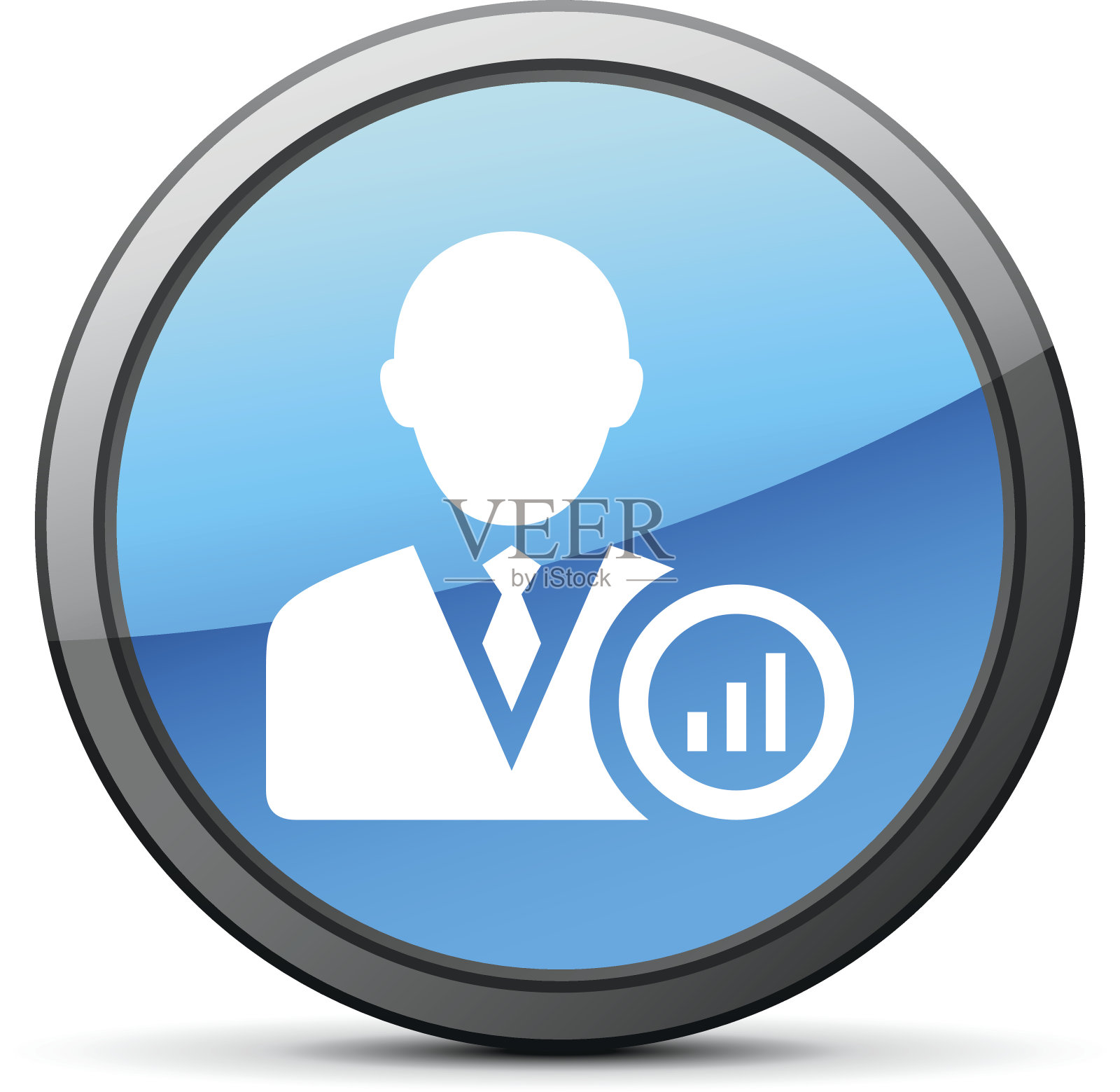 商人图标上的圆形按钮。图标素材