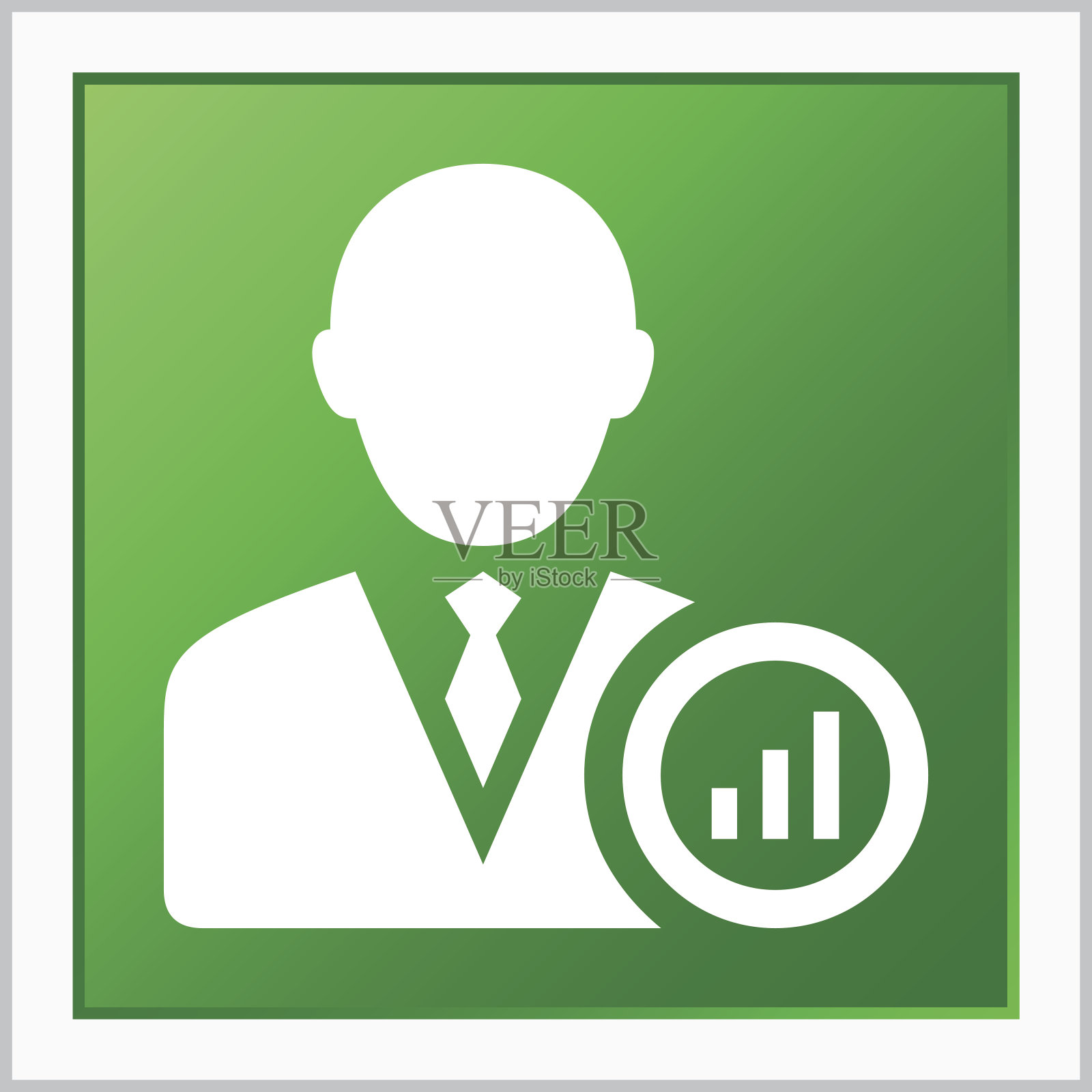 商人图标上的一个方形按钮。图标素材