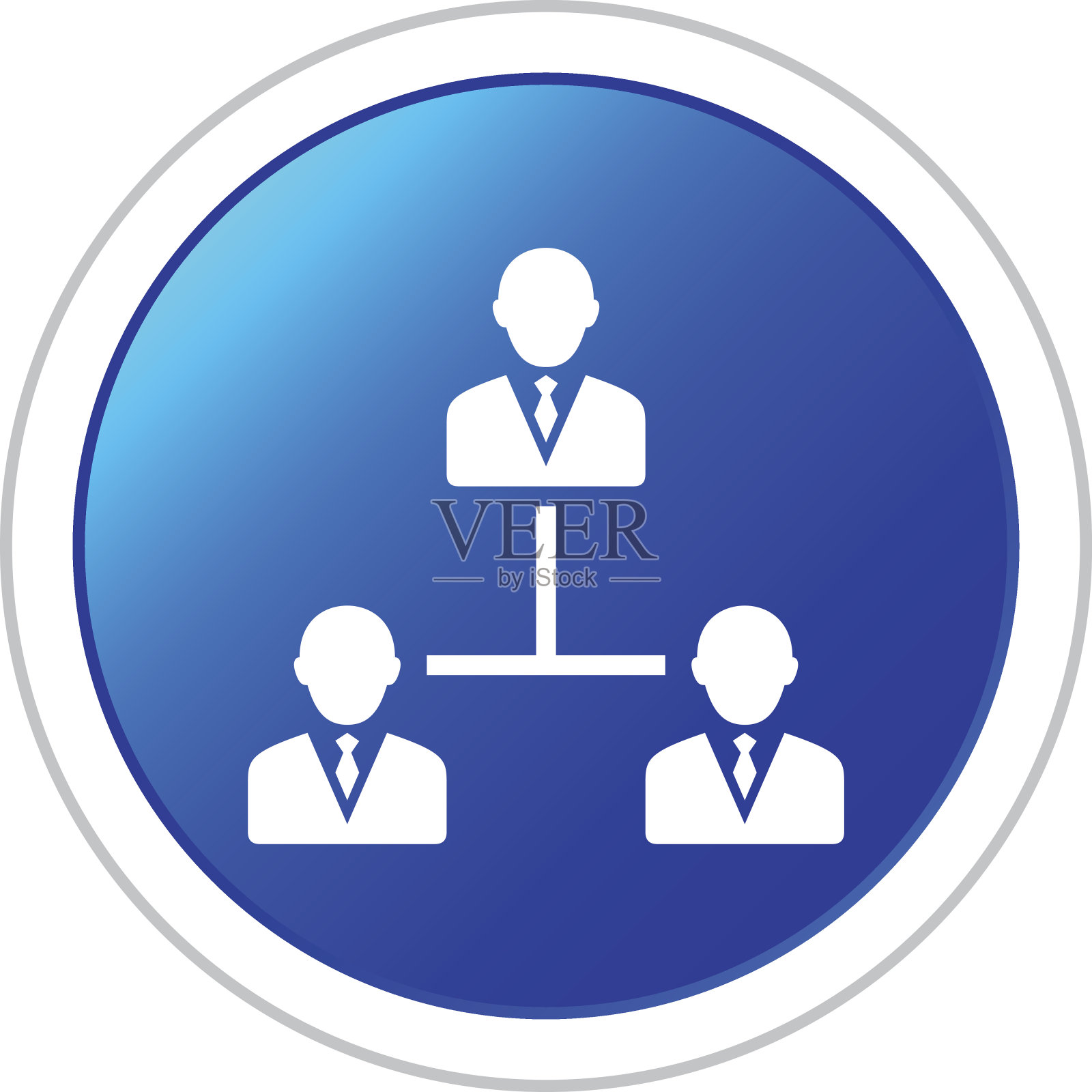 领导图标上的圆形按钮。设计元素图片