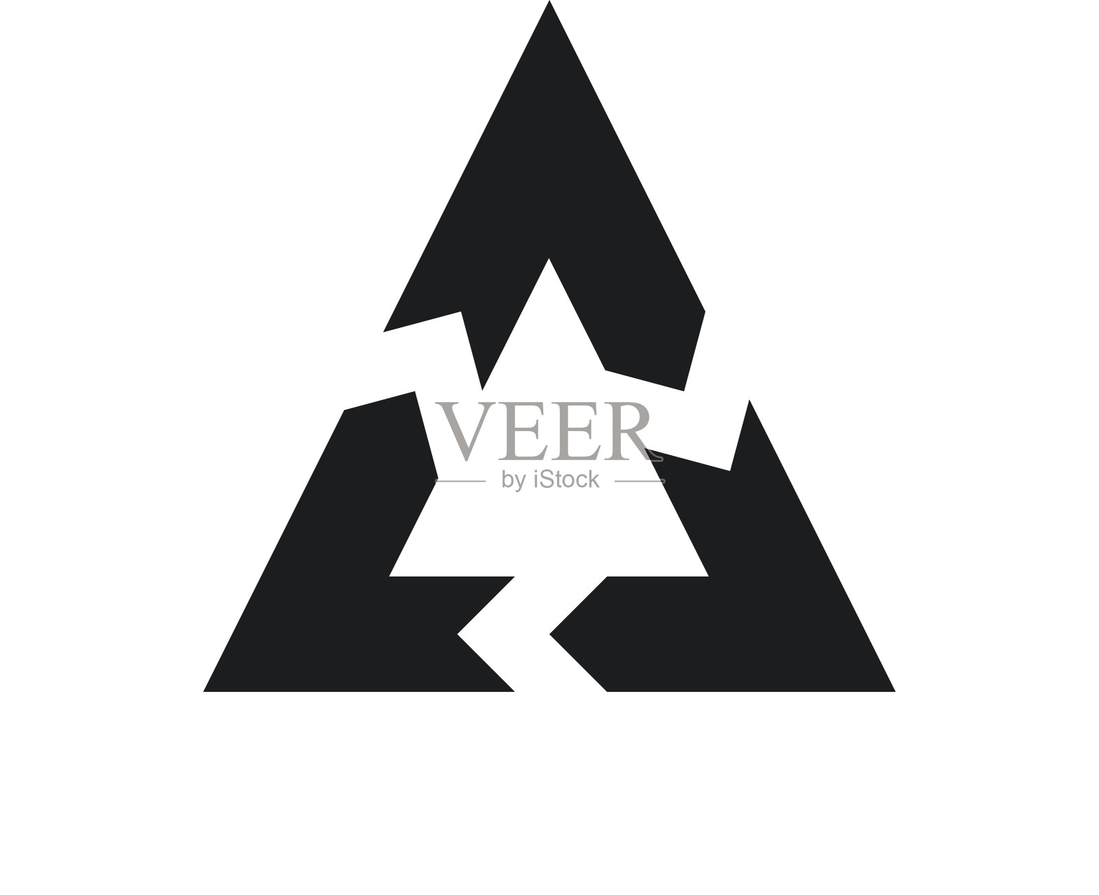 雪佛龙图表图标上的白色背景。插画图片素材