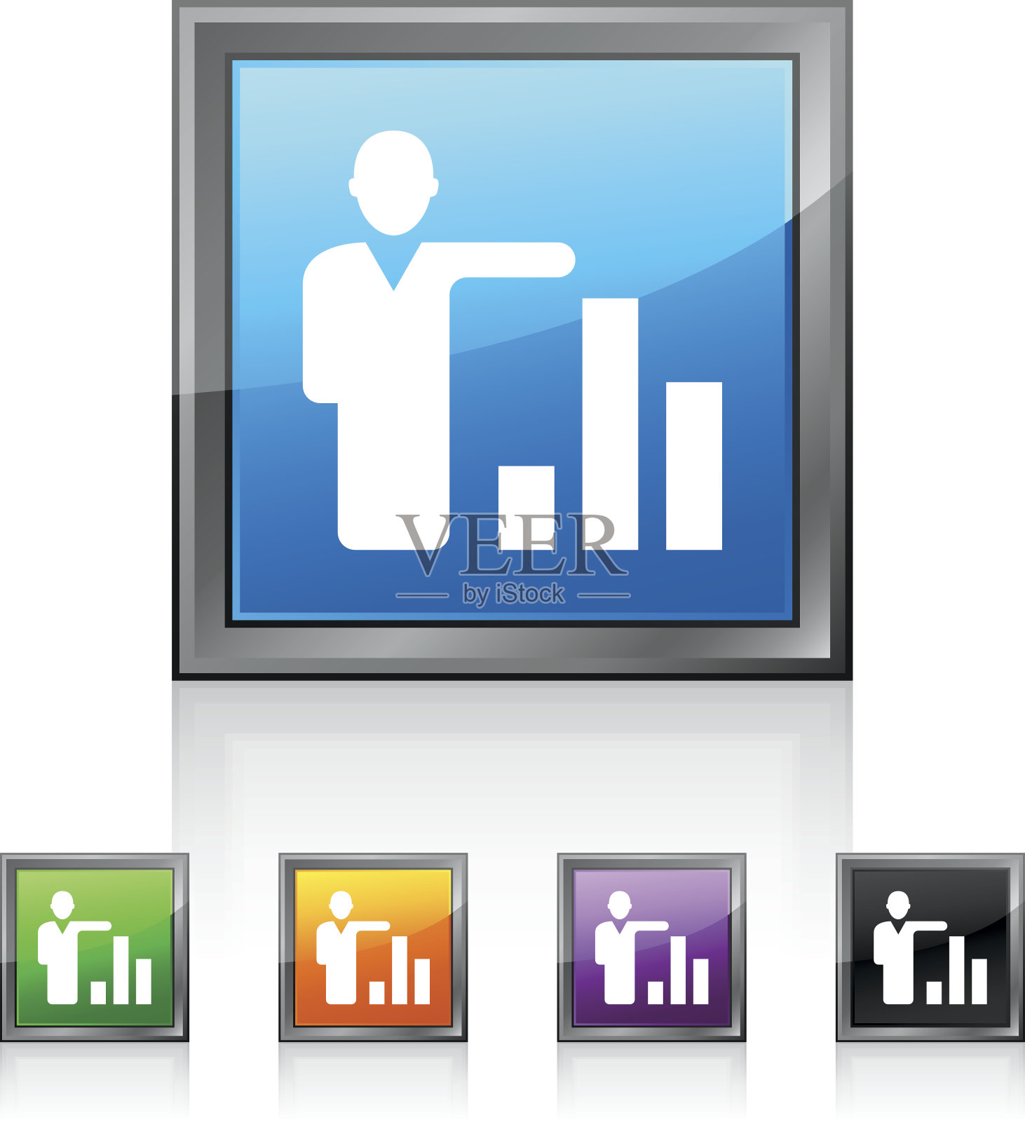 商人图标上的方形按钮。图标素材