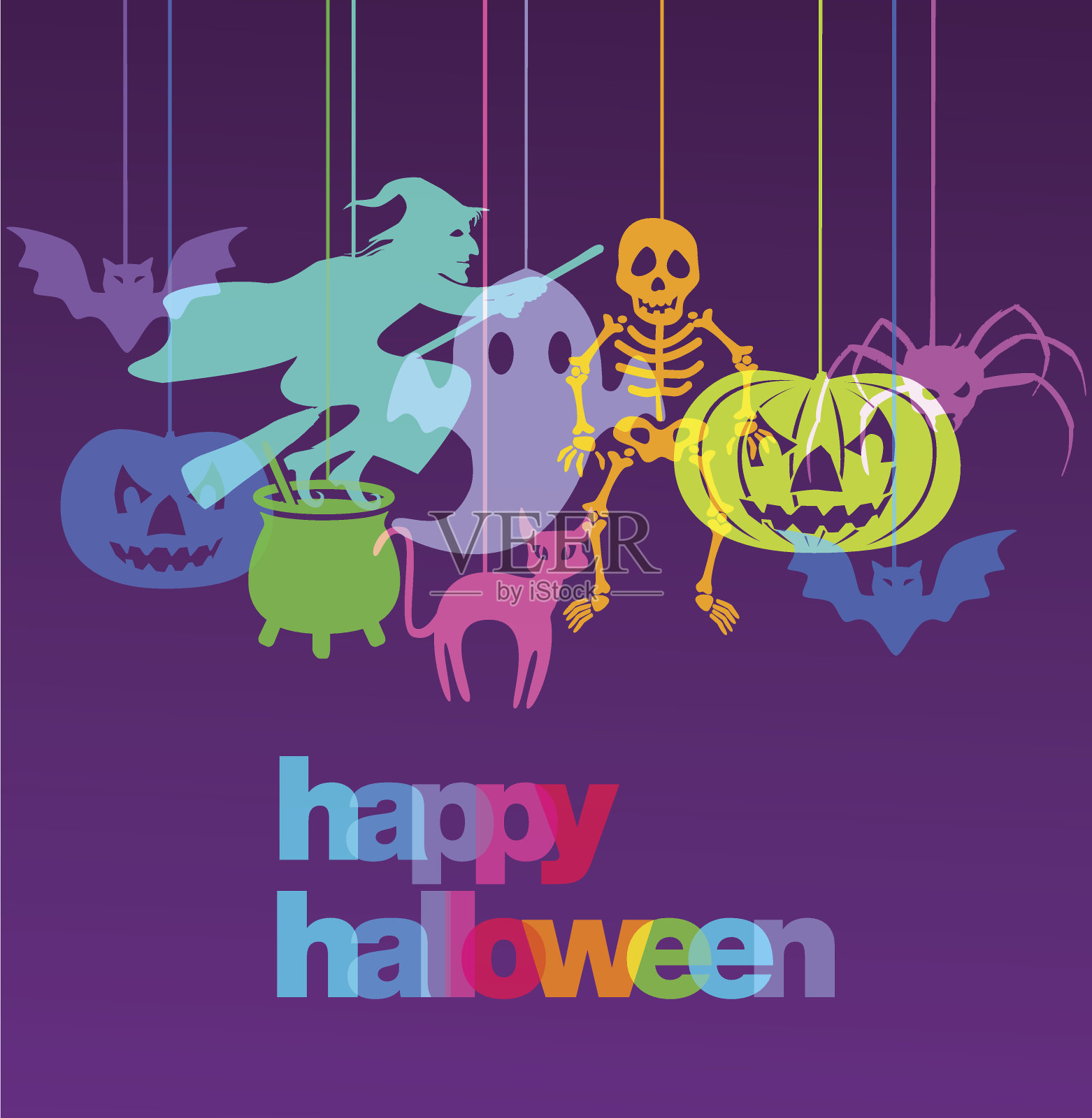 万圣节的图标设计模板素材