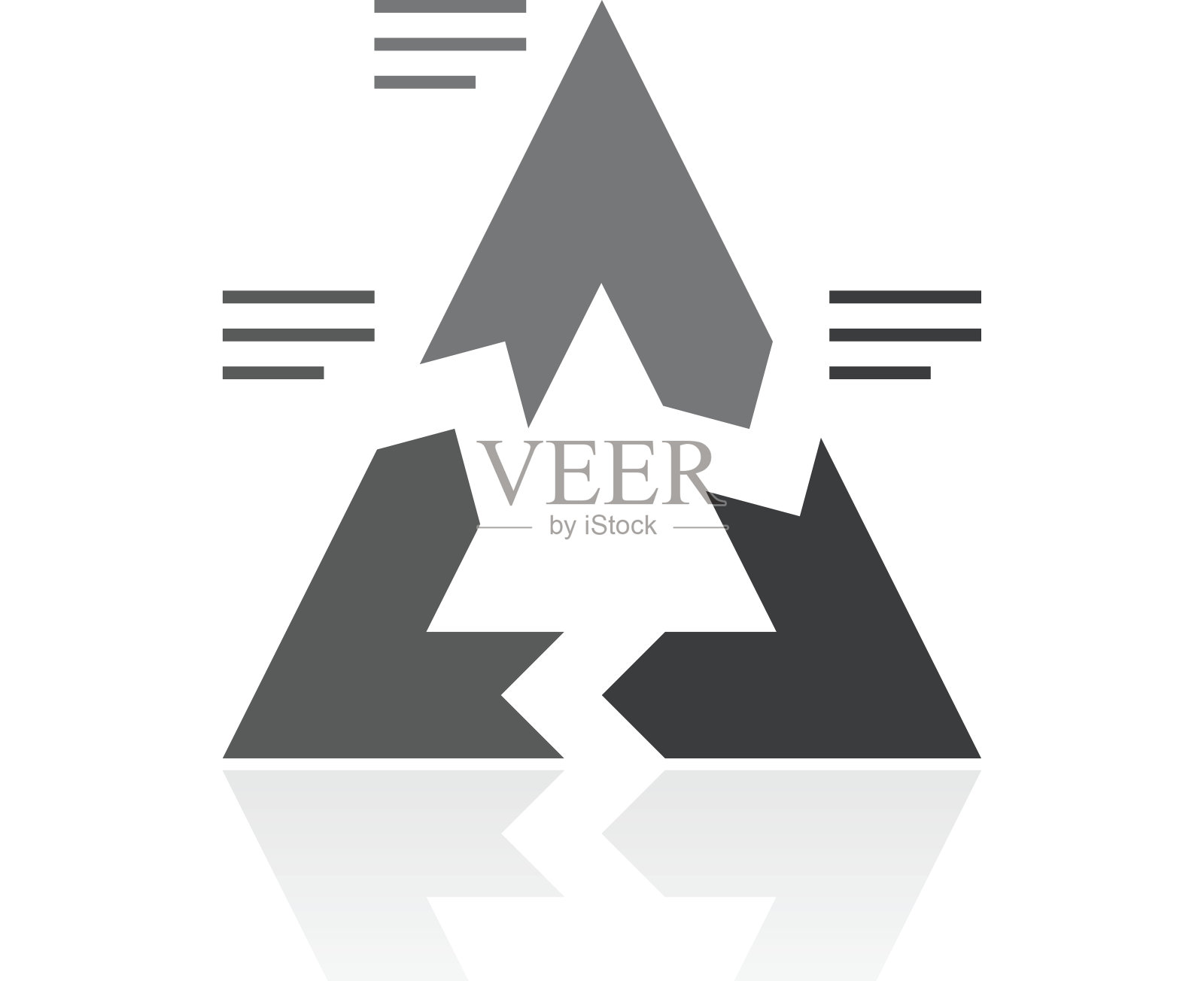 雪佛龙图表图标上的白色背景。图标素材