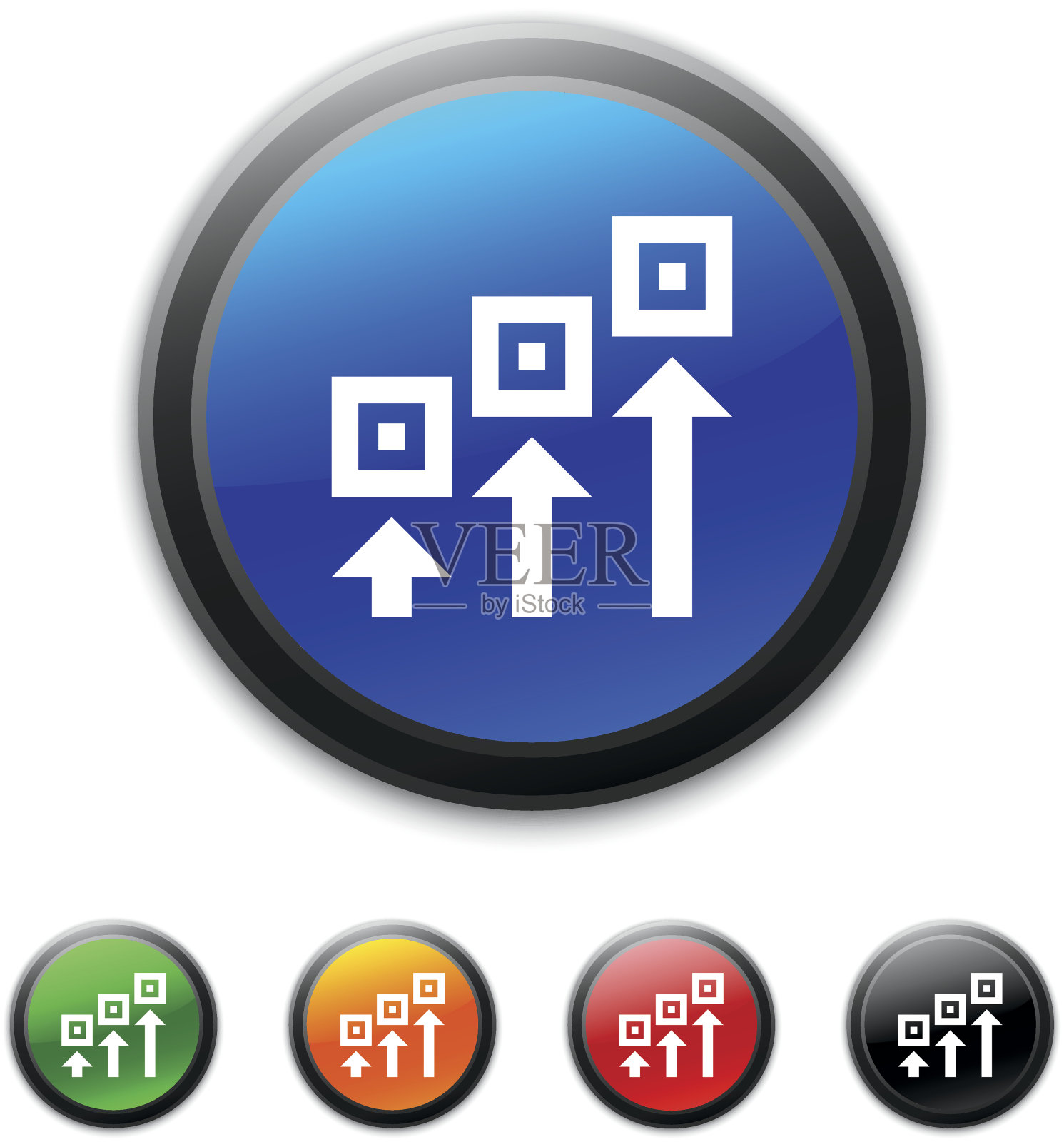 物流图标上的圆形按钮。-擦系列图标素材