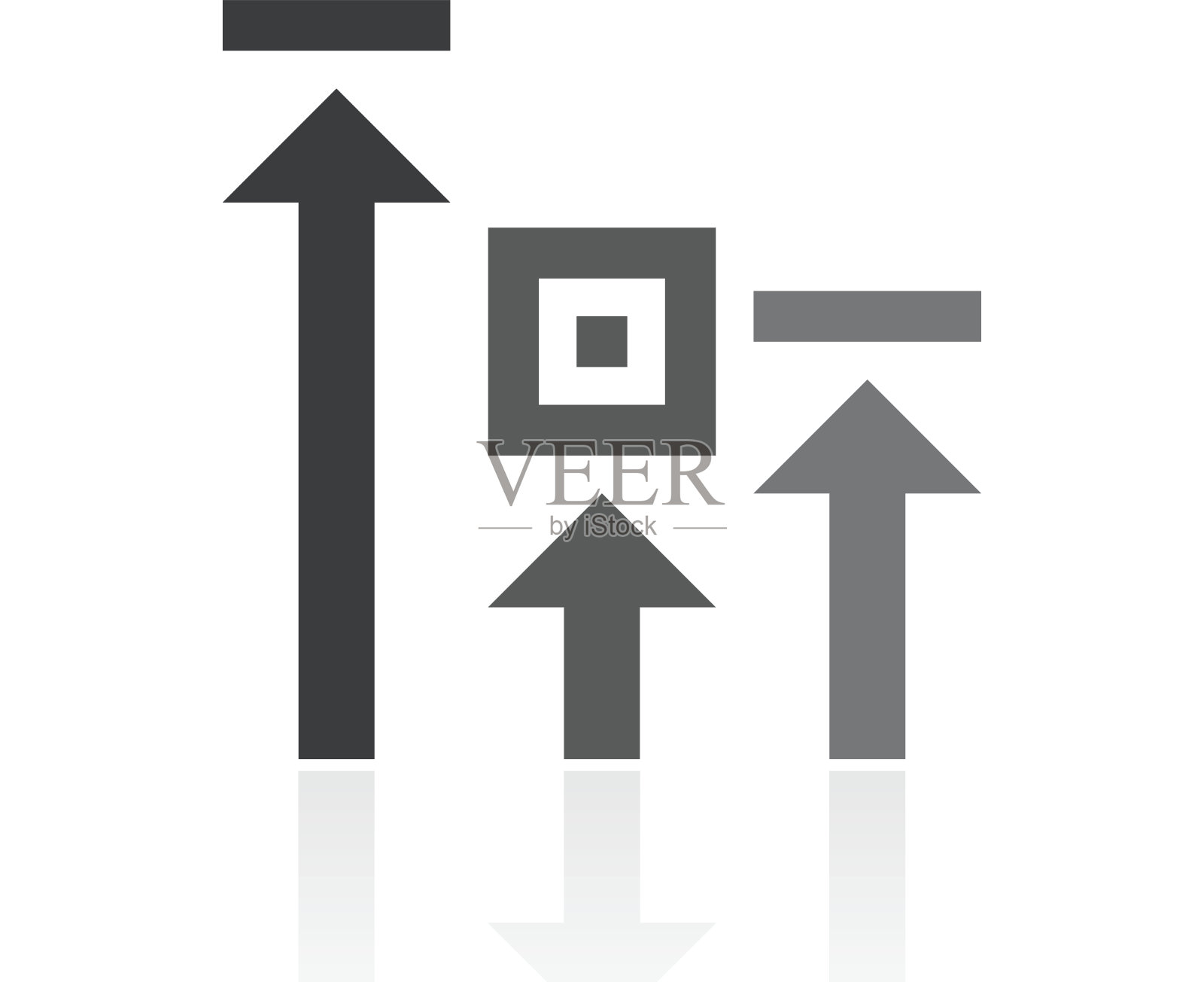白色背景上的物流图标。图标素材
