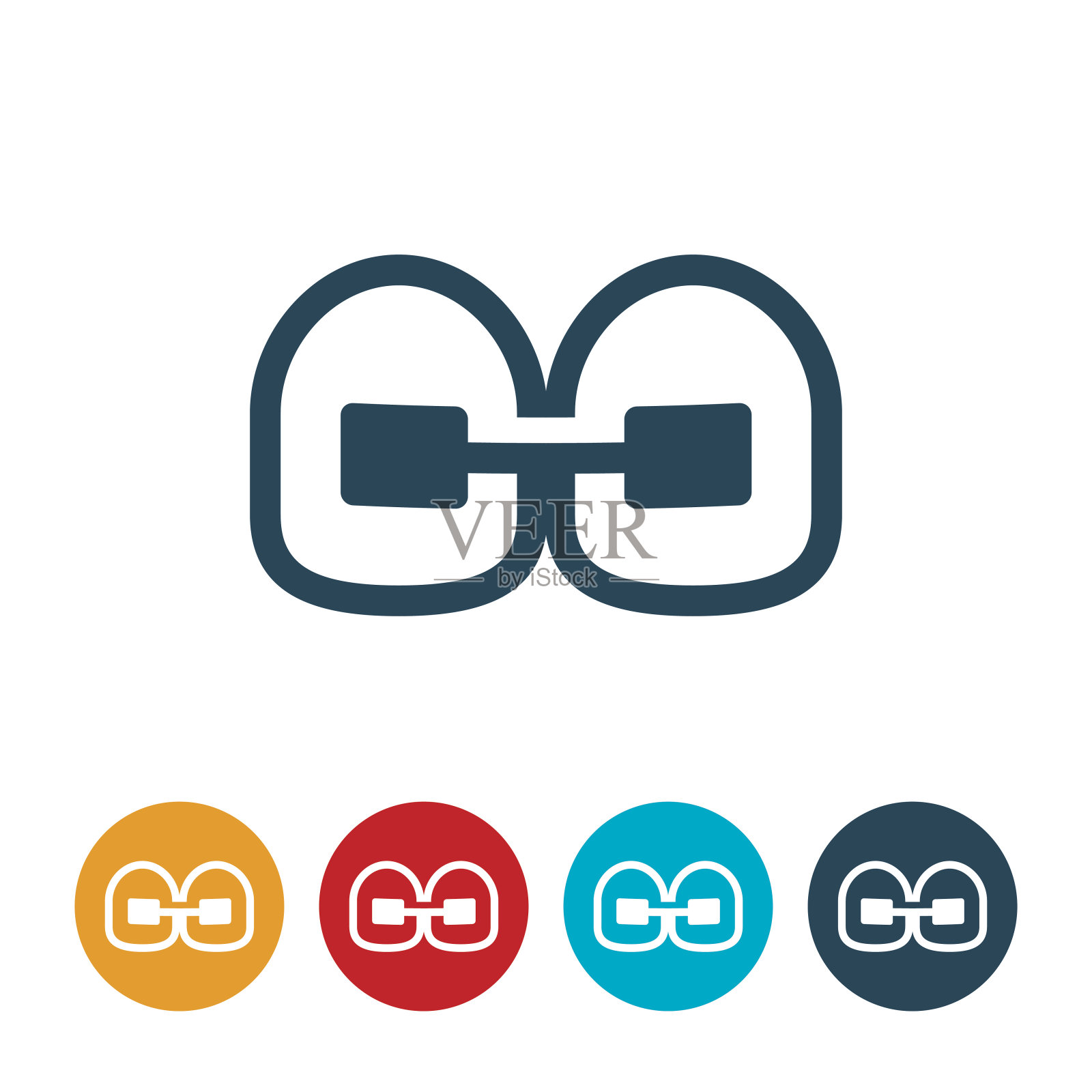 口腔正畸牙套图标插画图片素材