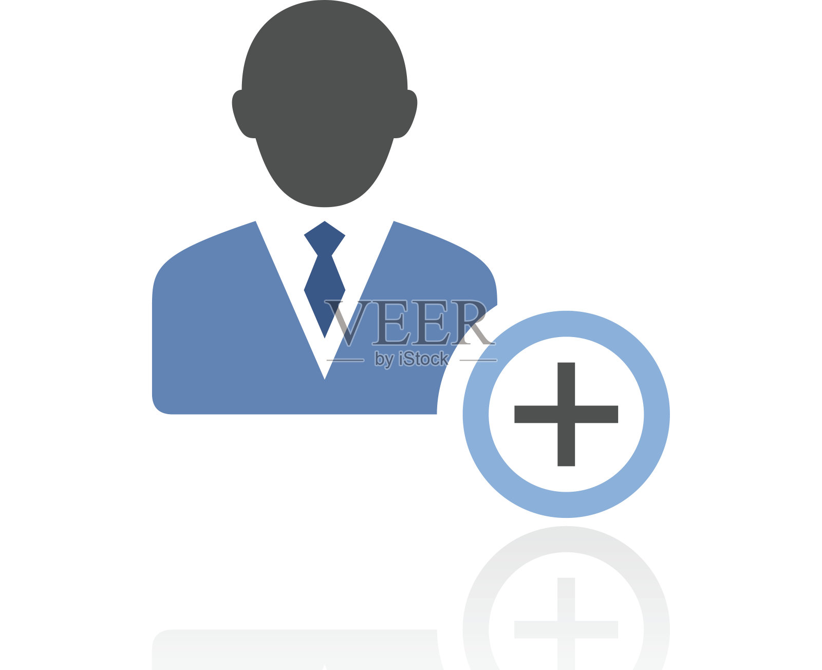 白色背景上的商人图标。——皇家系列图标素材