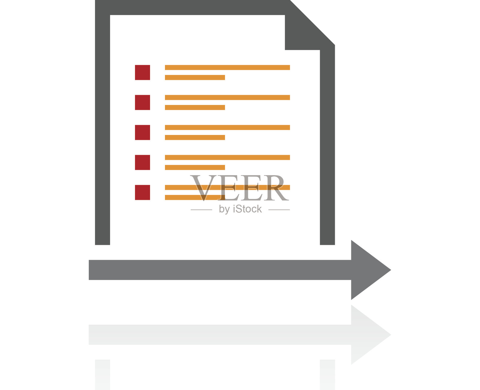 白色背景上的文档图标。- Pro系列插画图片素材