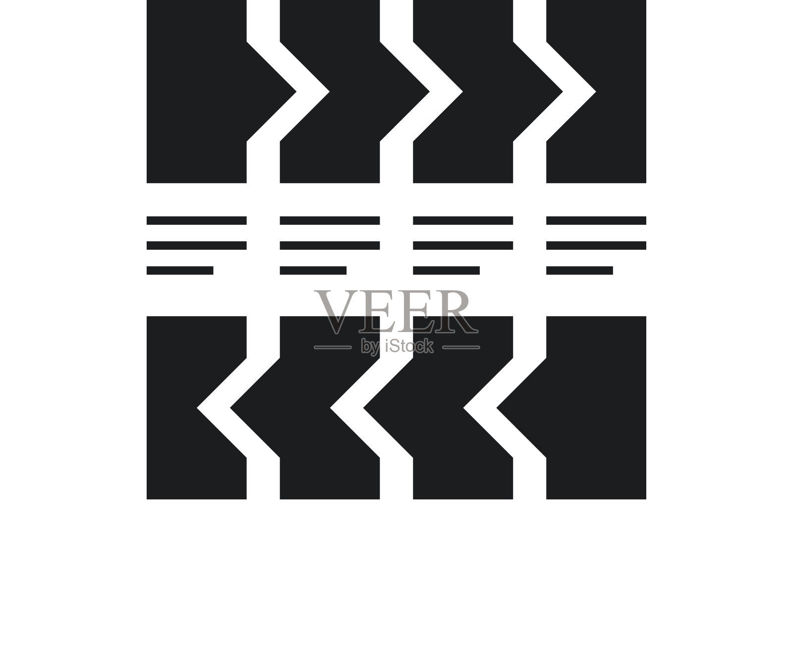 在白色背景上的流程图图标。-单系列插画图片素材