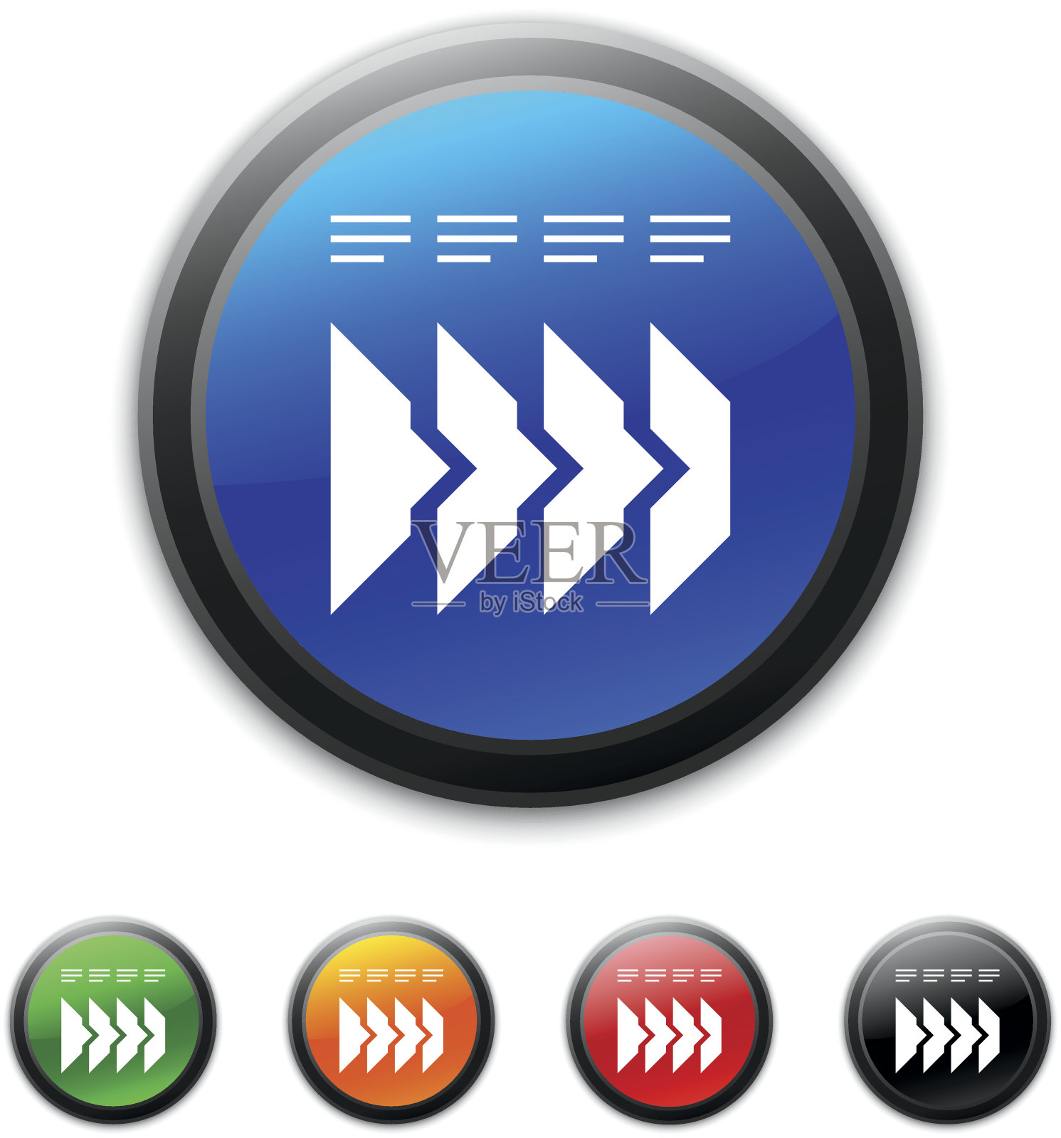 圆形按钮上的流程图图标。-擦系列图标素材