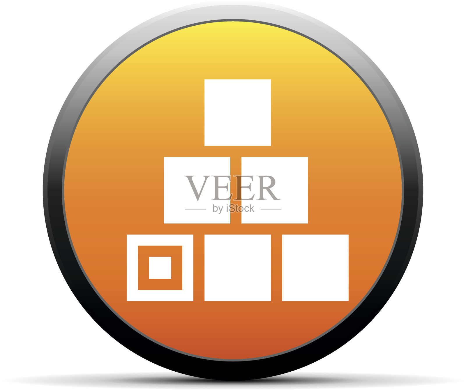 物流图标上的一个圆形按钮。-简单的系列图标素材