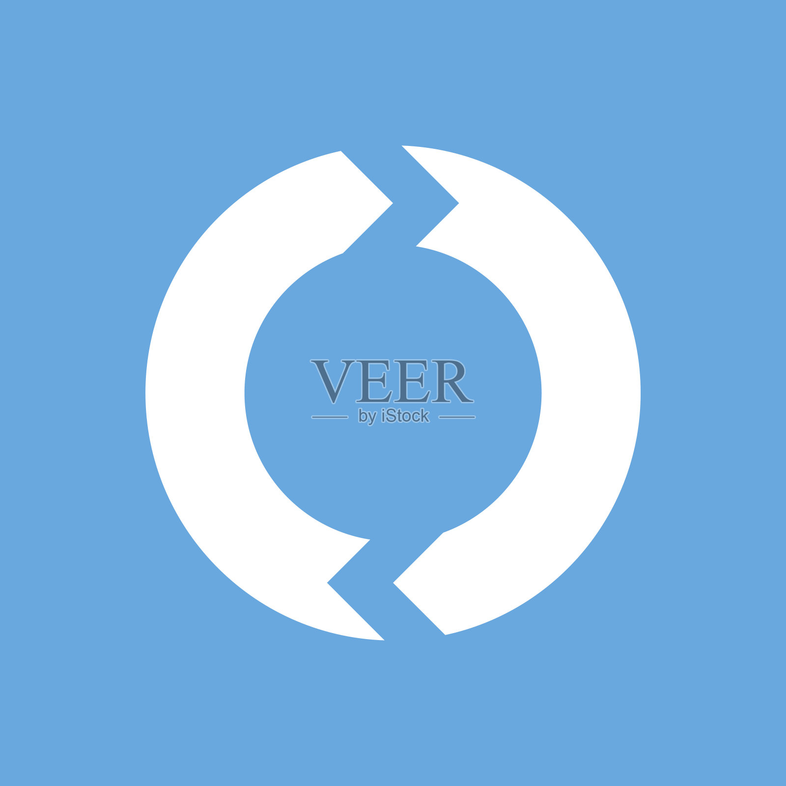 雪佛龙图表图标上的蓝色背景。——光滑的系列插画图片素材