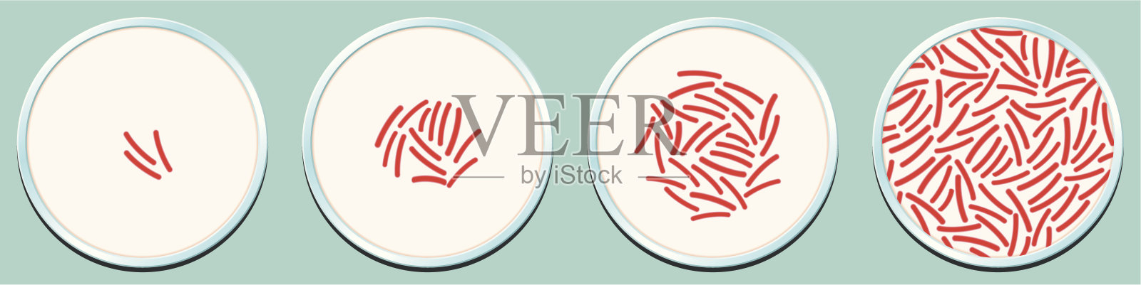 致病菌生长插画图片素材