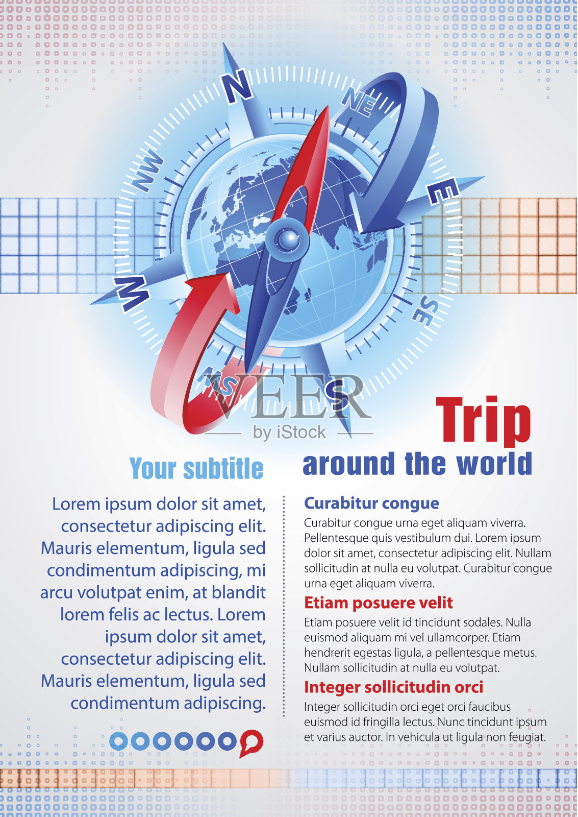 环游世界插画图片素材