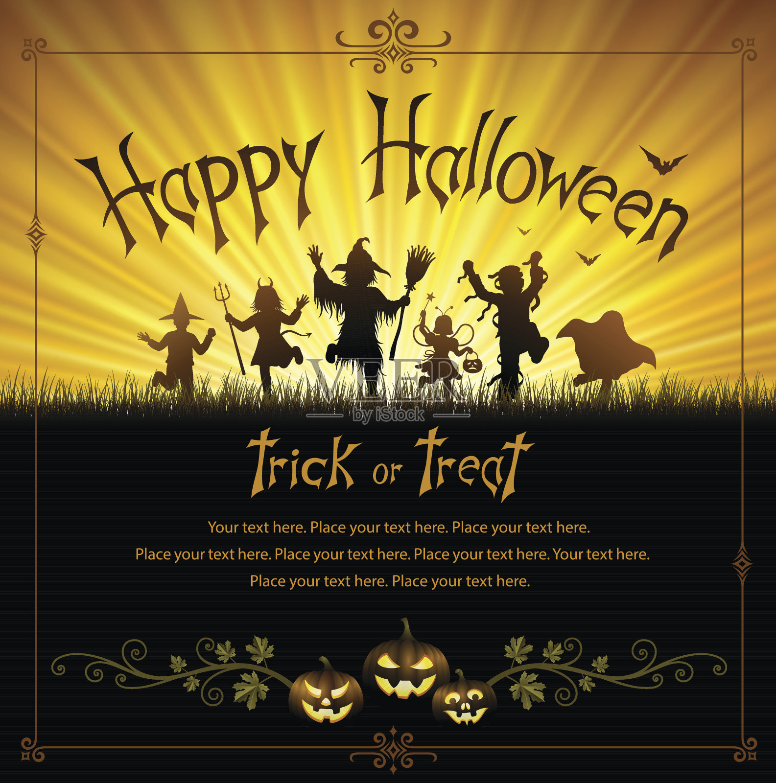 万圣节不给糖就捣蛋设计模板素材