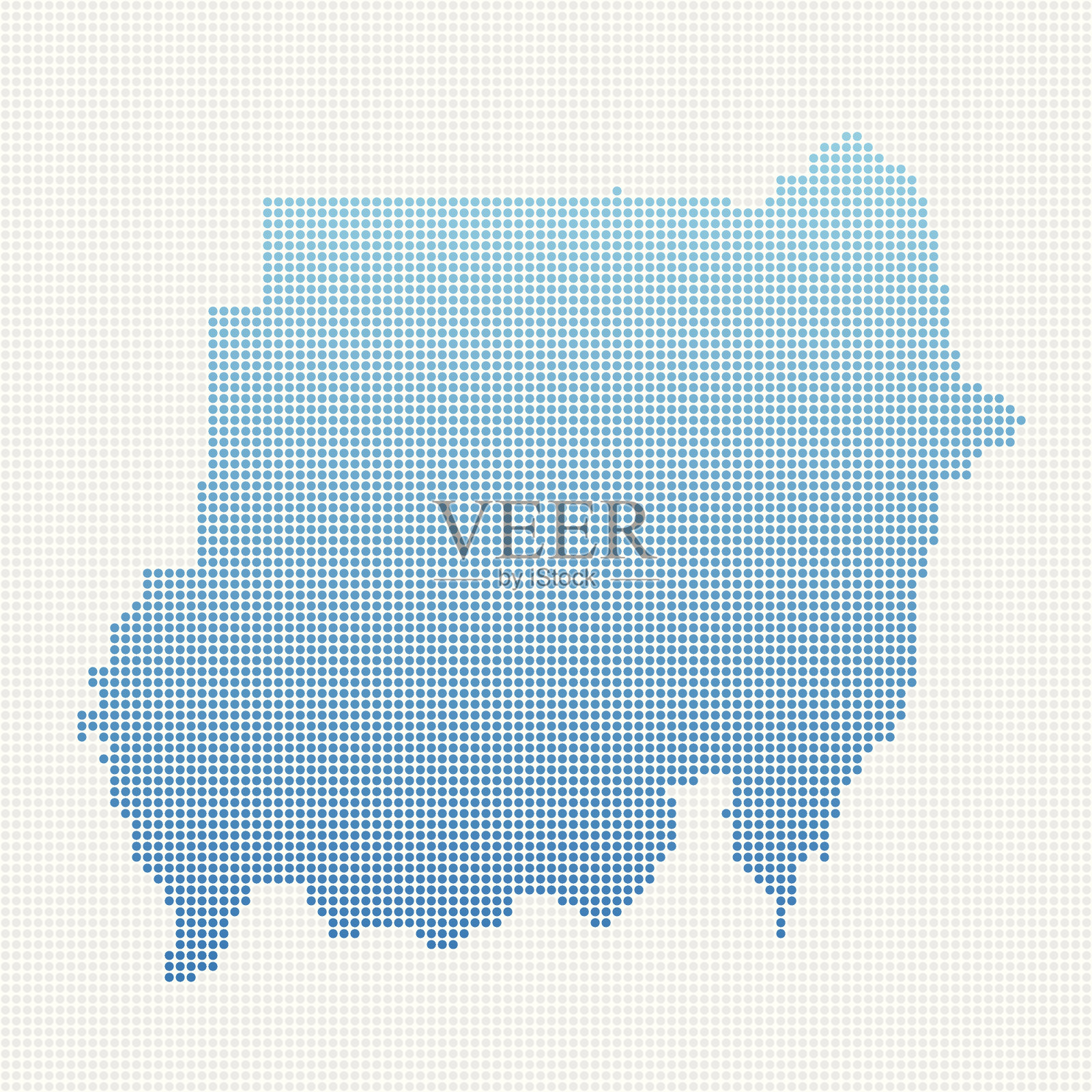 苏丹地图蓝点格局插画图片素材