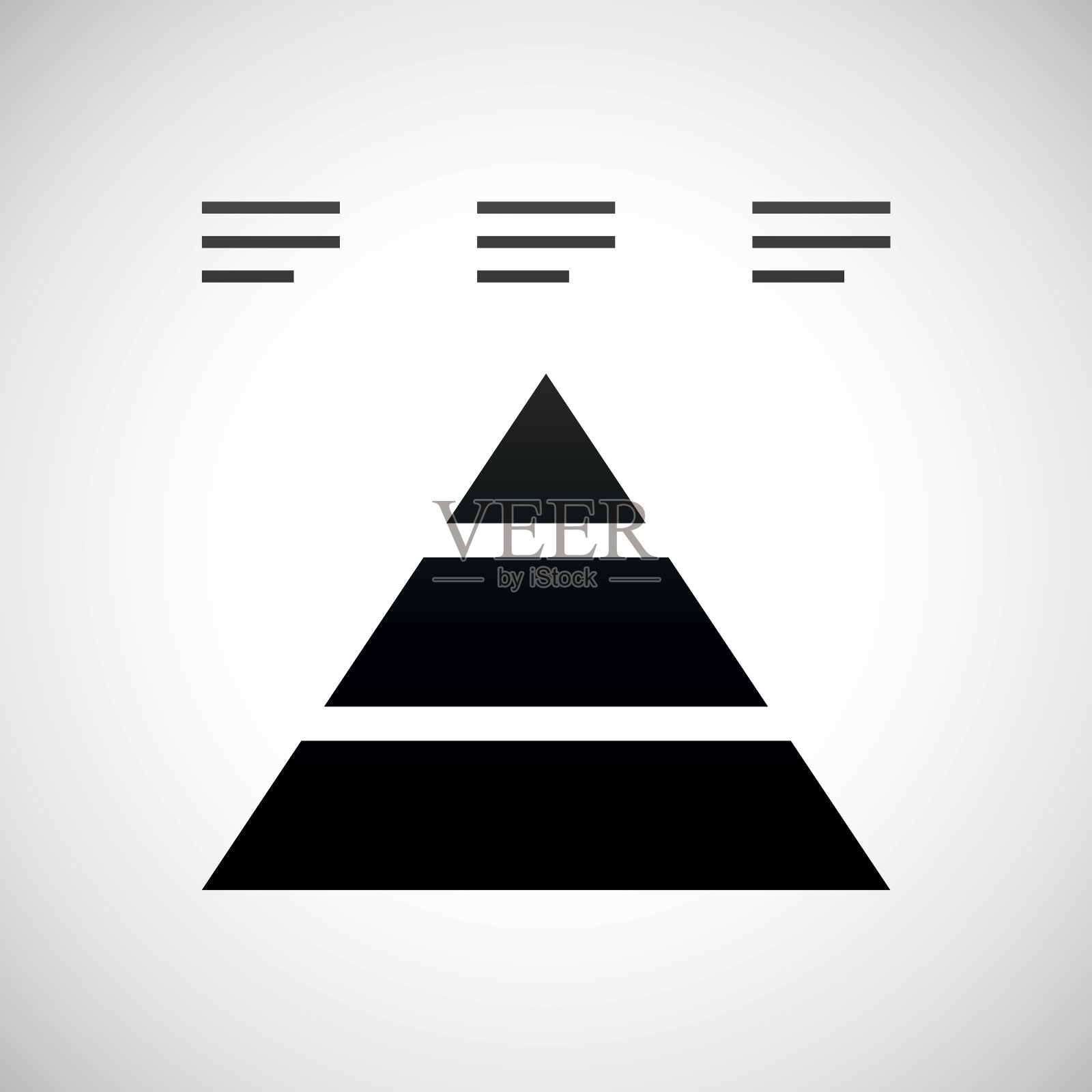 金字塔图标上的白色背景。-帘系列插画图片素材