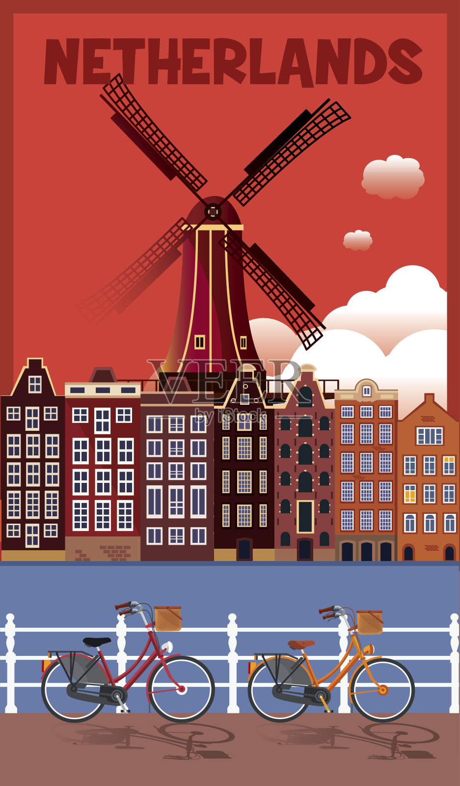 阿姆斯特丹插画图片素材