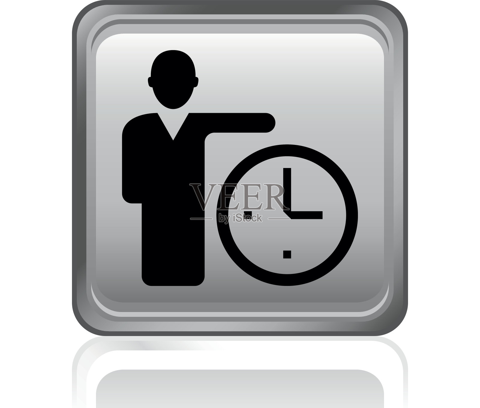 商人图标上的一个方形按钮。图标素材