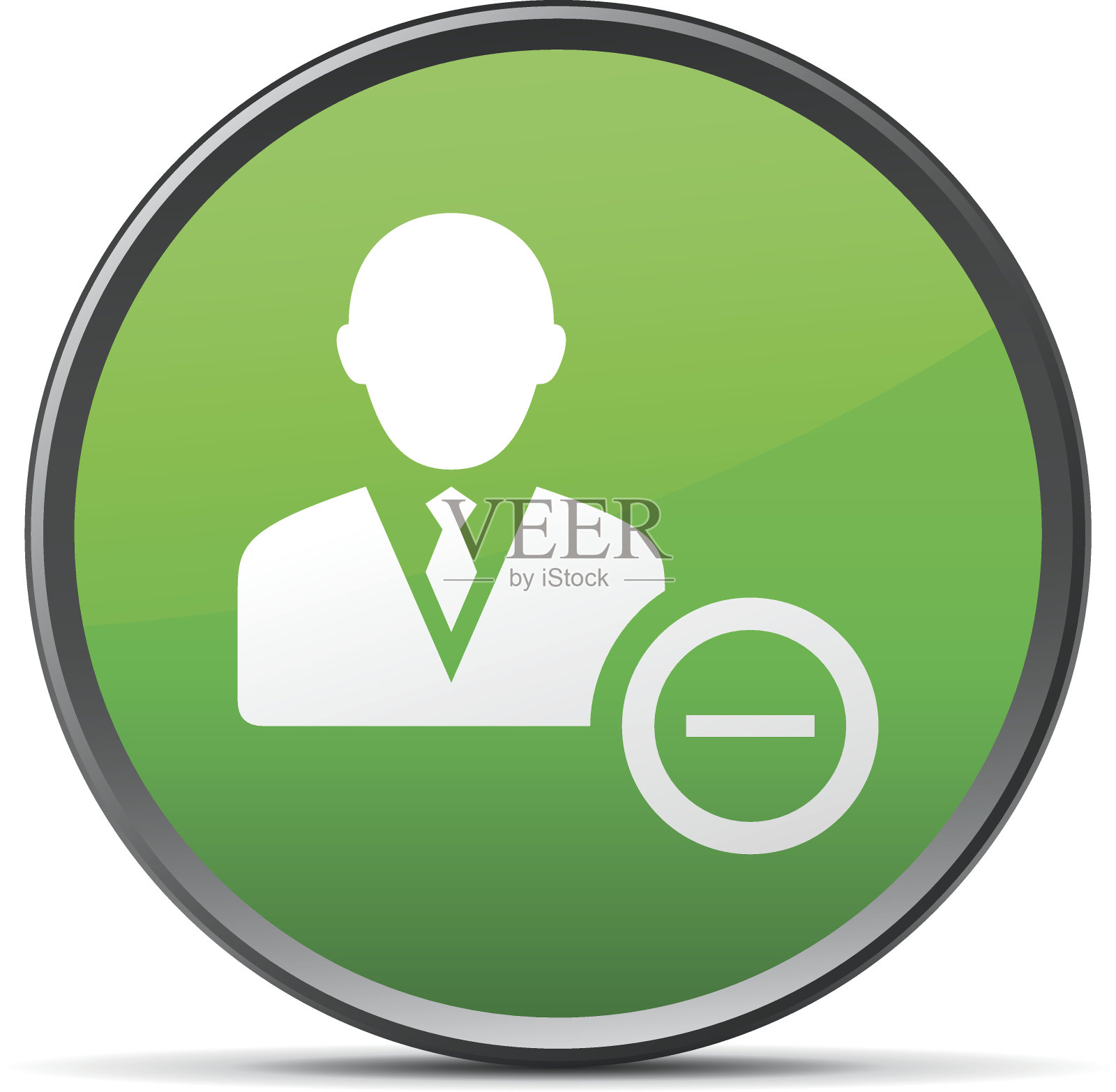 商人图标上的圆形按钮。图标素材