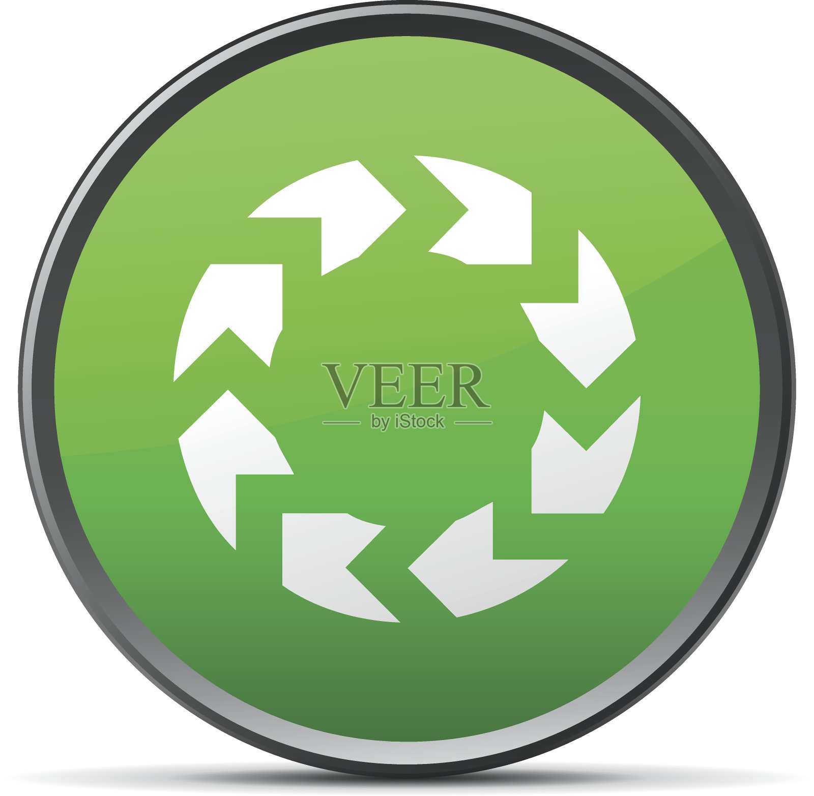 雪佛龙图表图标上的圆形按钮。——苗条系列图标素材