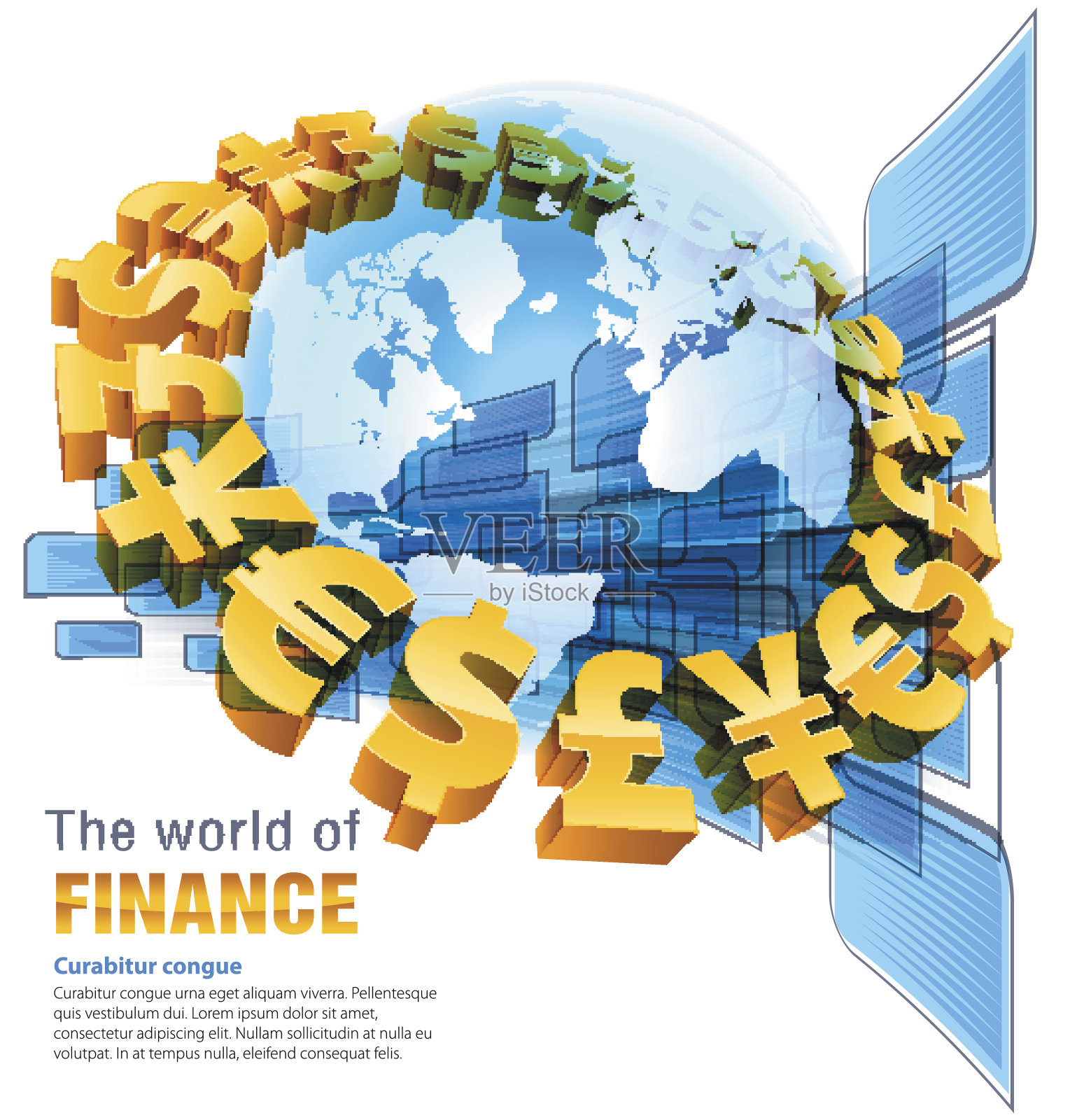 财务图表插画图片素材