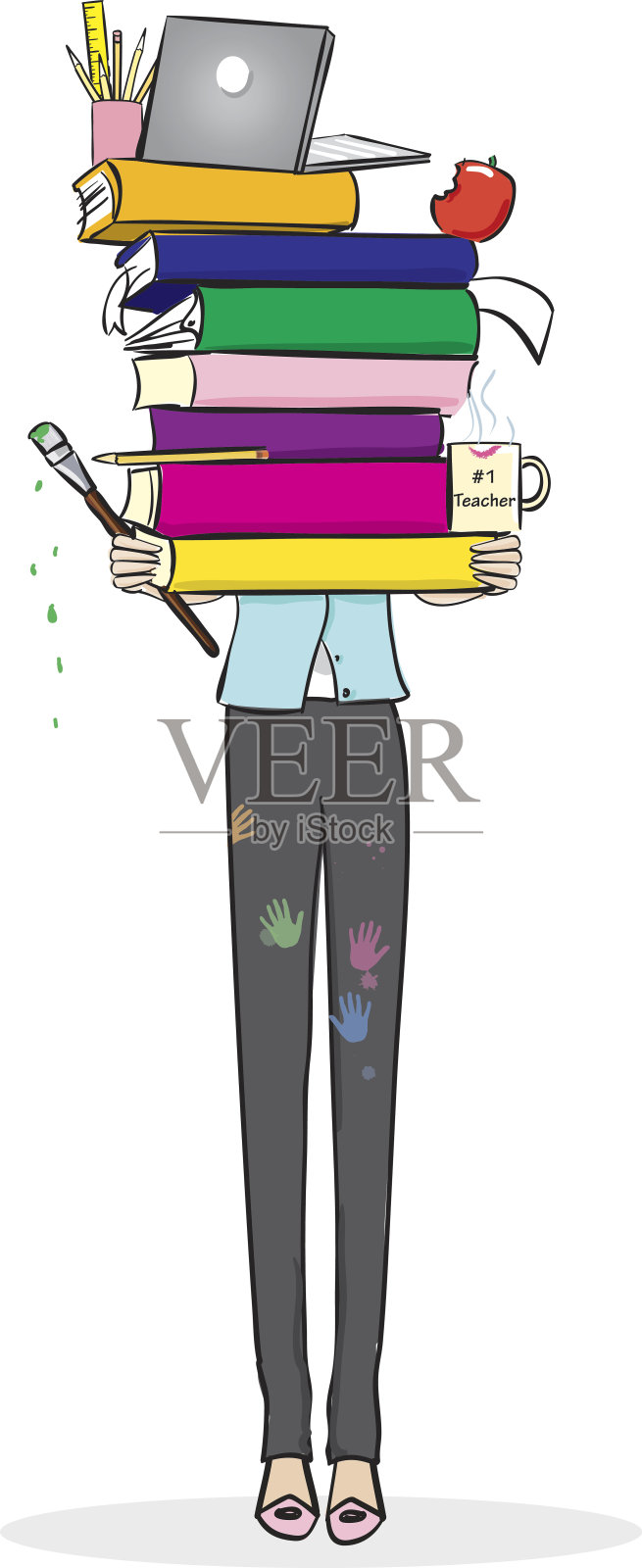 老师插画图片素材