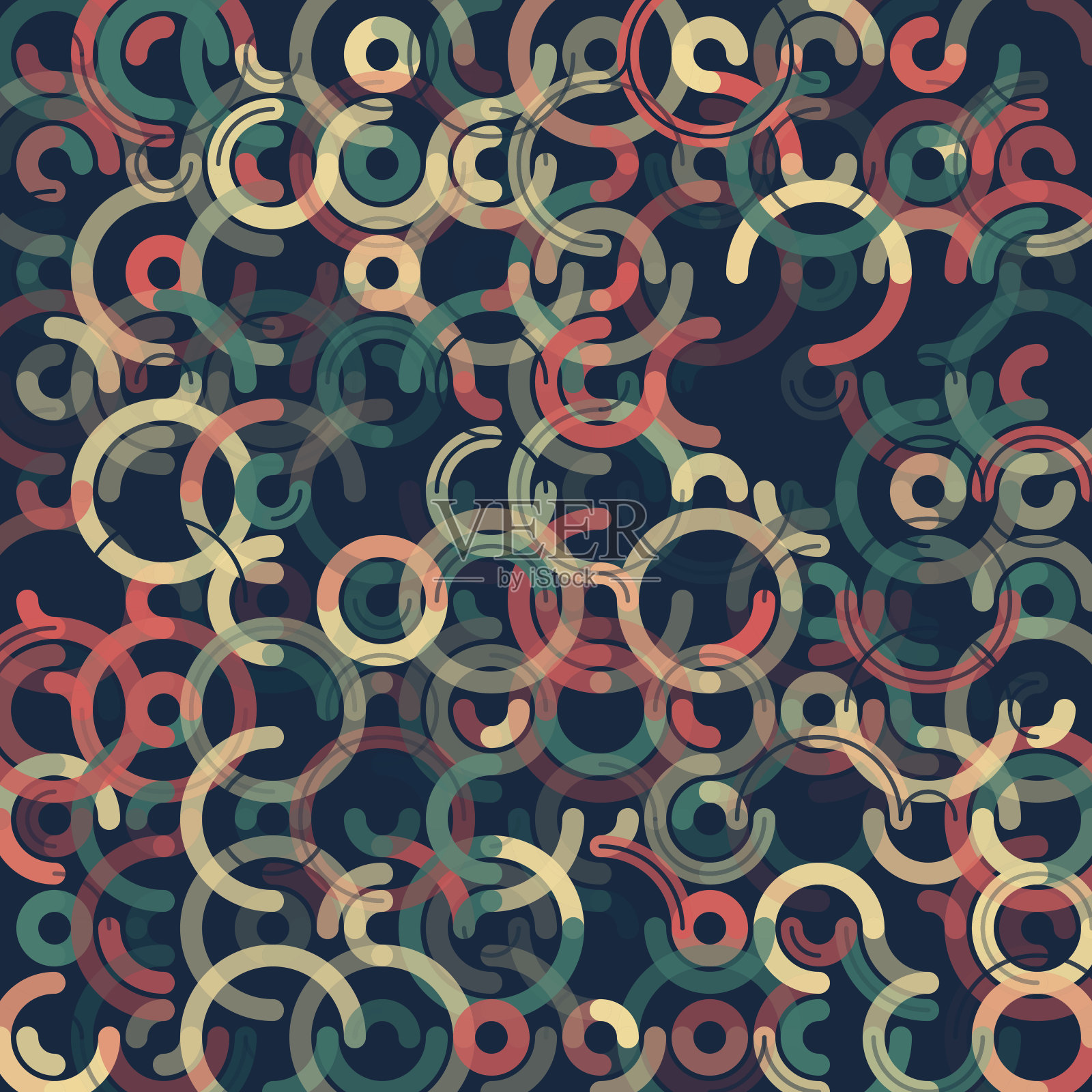 傍晚几何圆背景图案插画图片素材