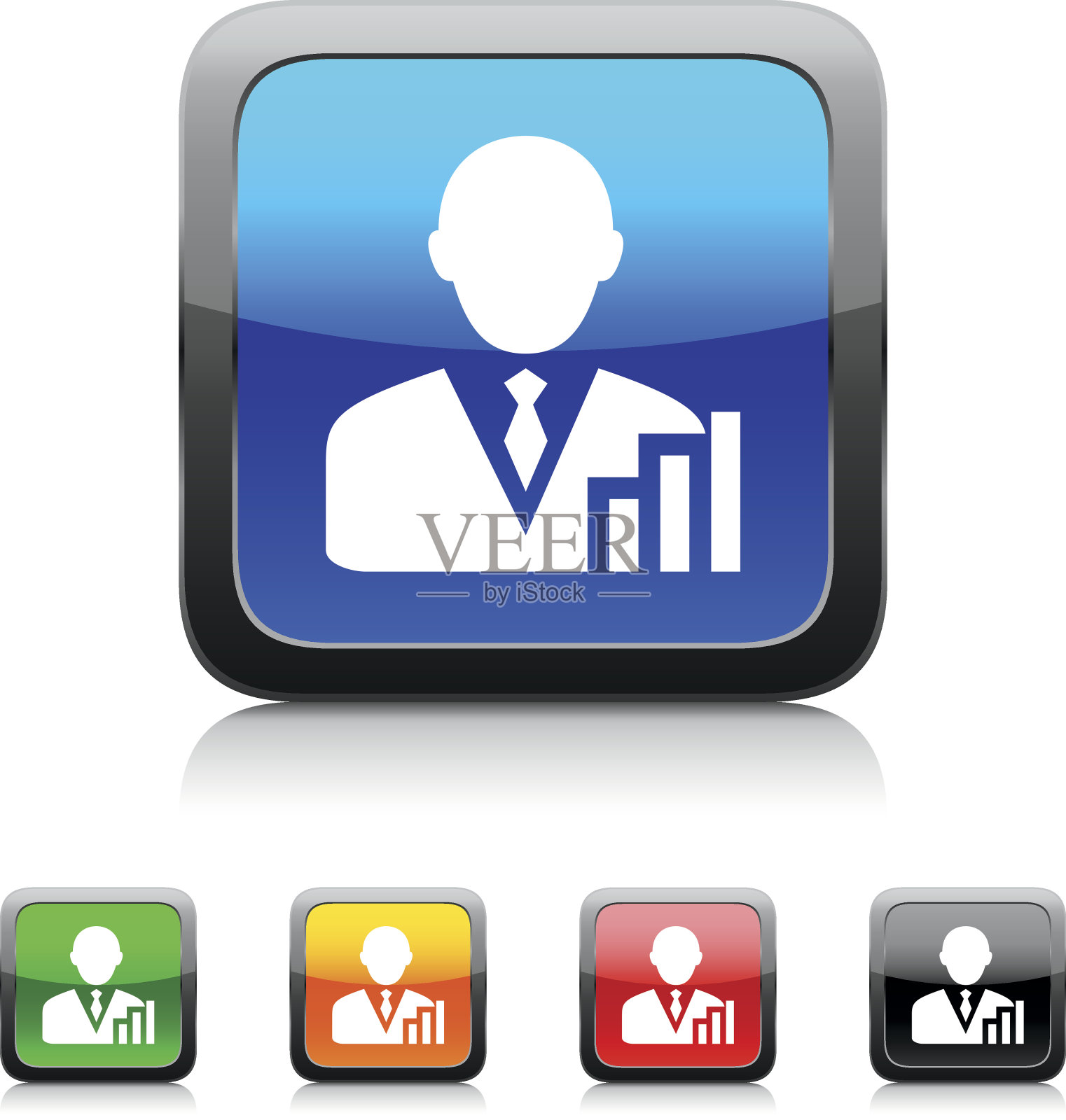 商人图标上的颜色按钮。- - -风格系列图标素材