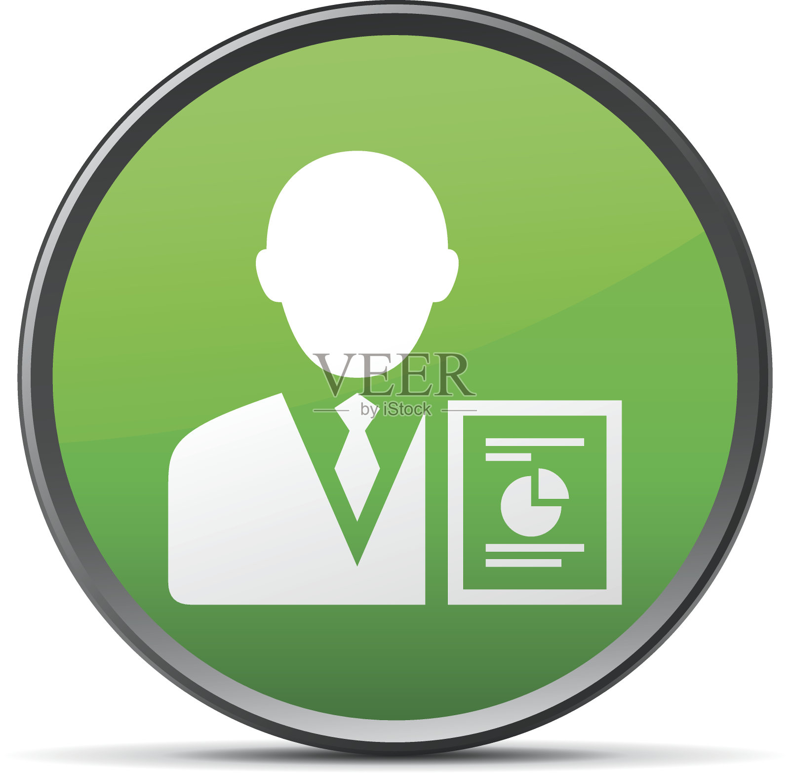 商人图标上的圆形按钮。——SlenderSeries设计元素图片