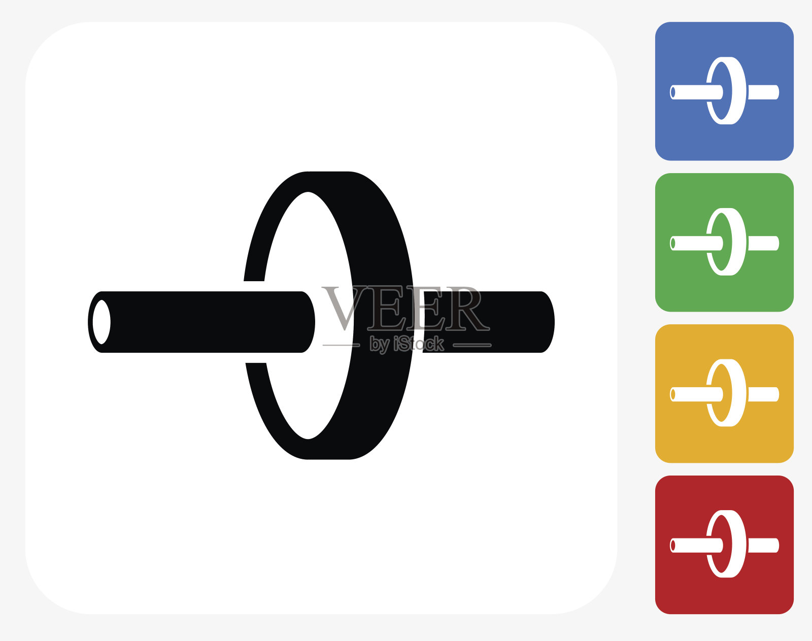 健身机器图标平面设计插画图片素材