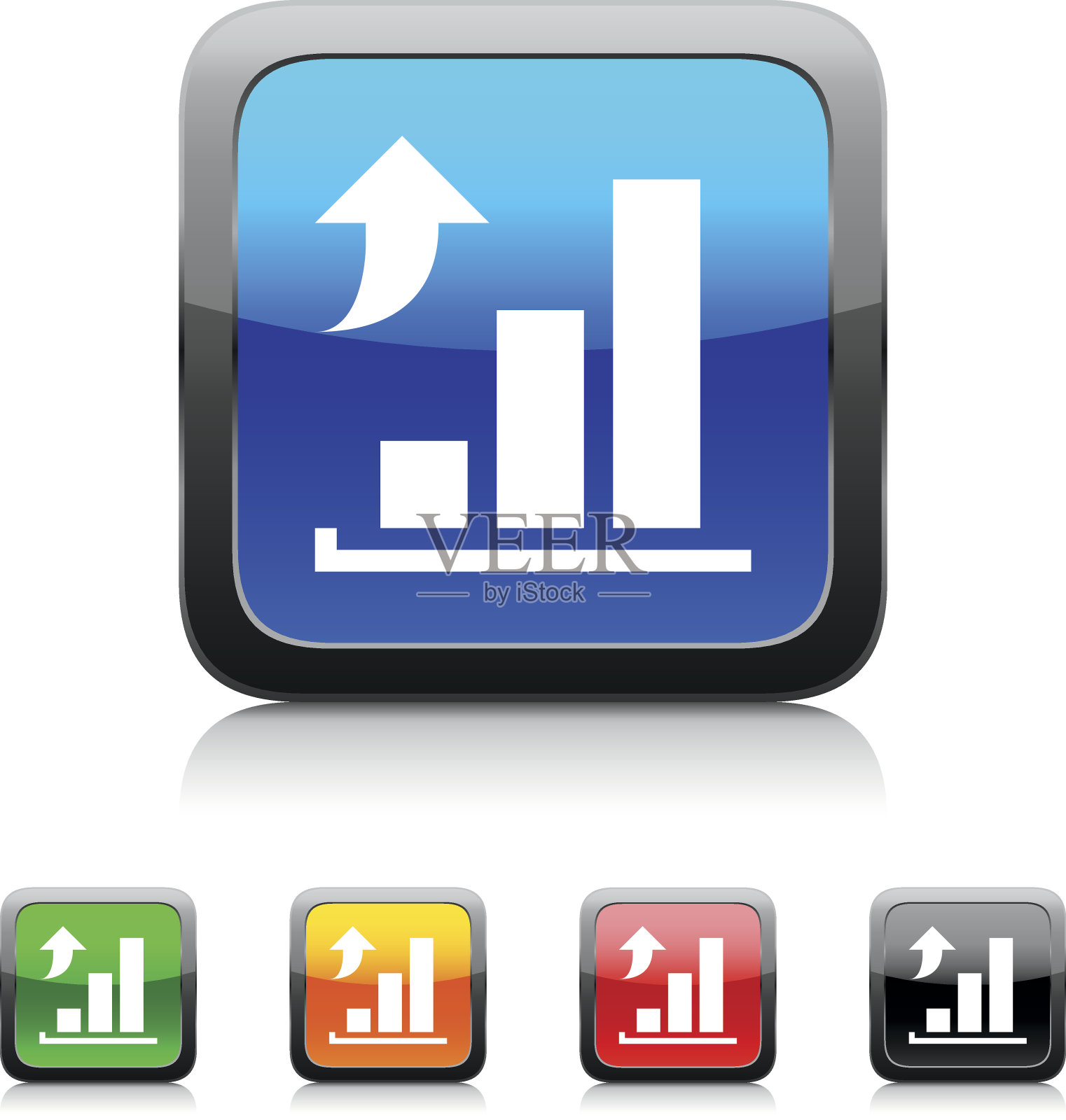 条形图图标上的颜色按钮。——StyleSeries图标素材