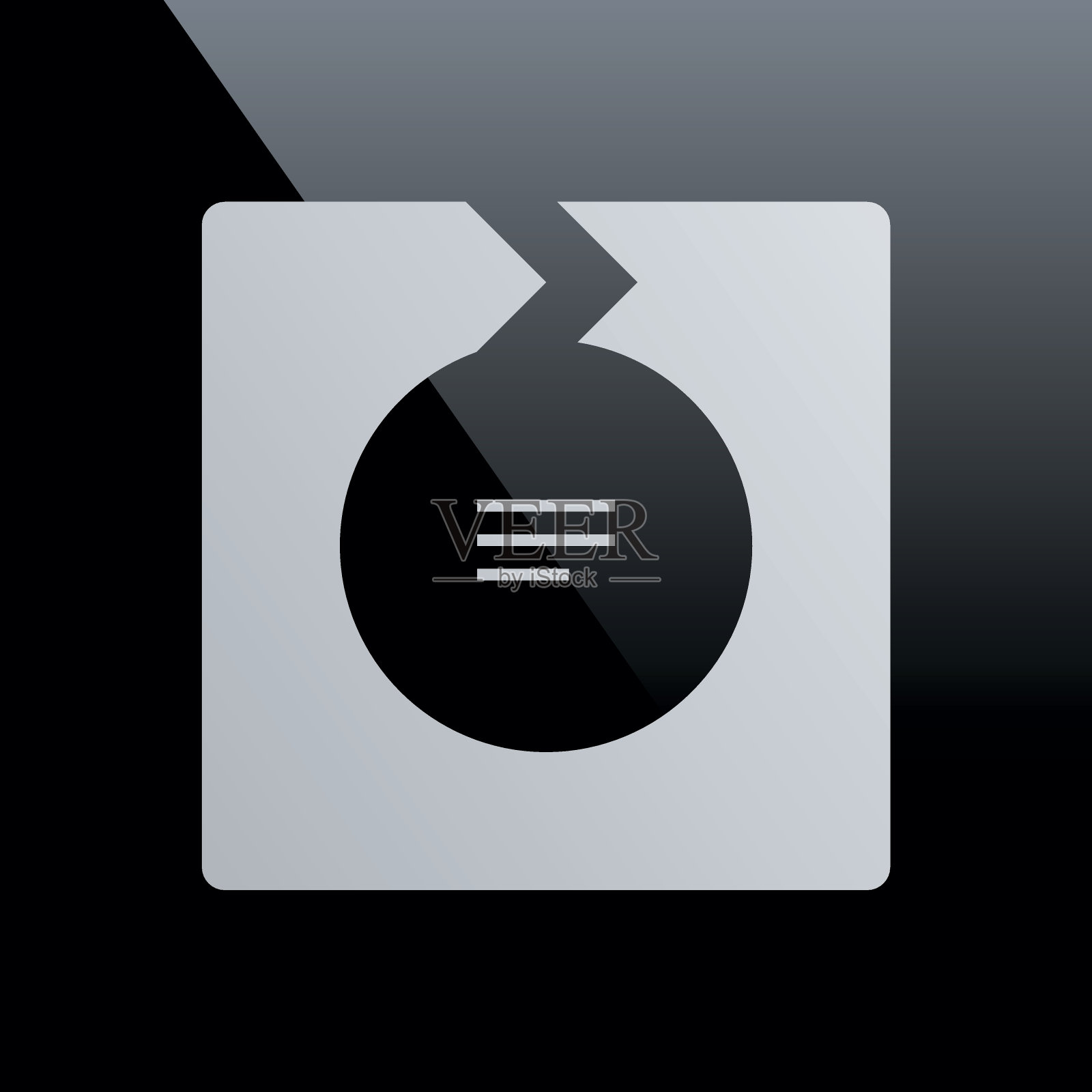 雪佛龙图表图标上的黑色背景。——核心系列图标素材