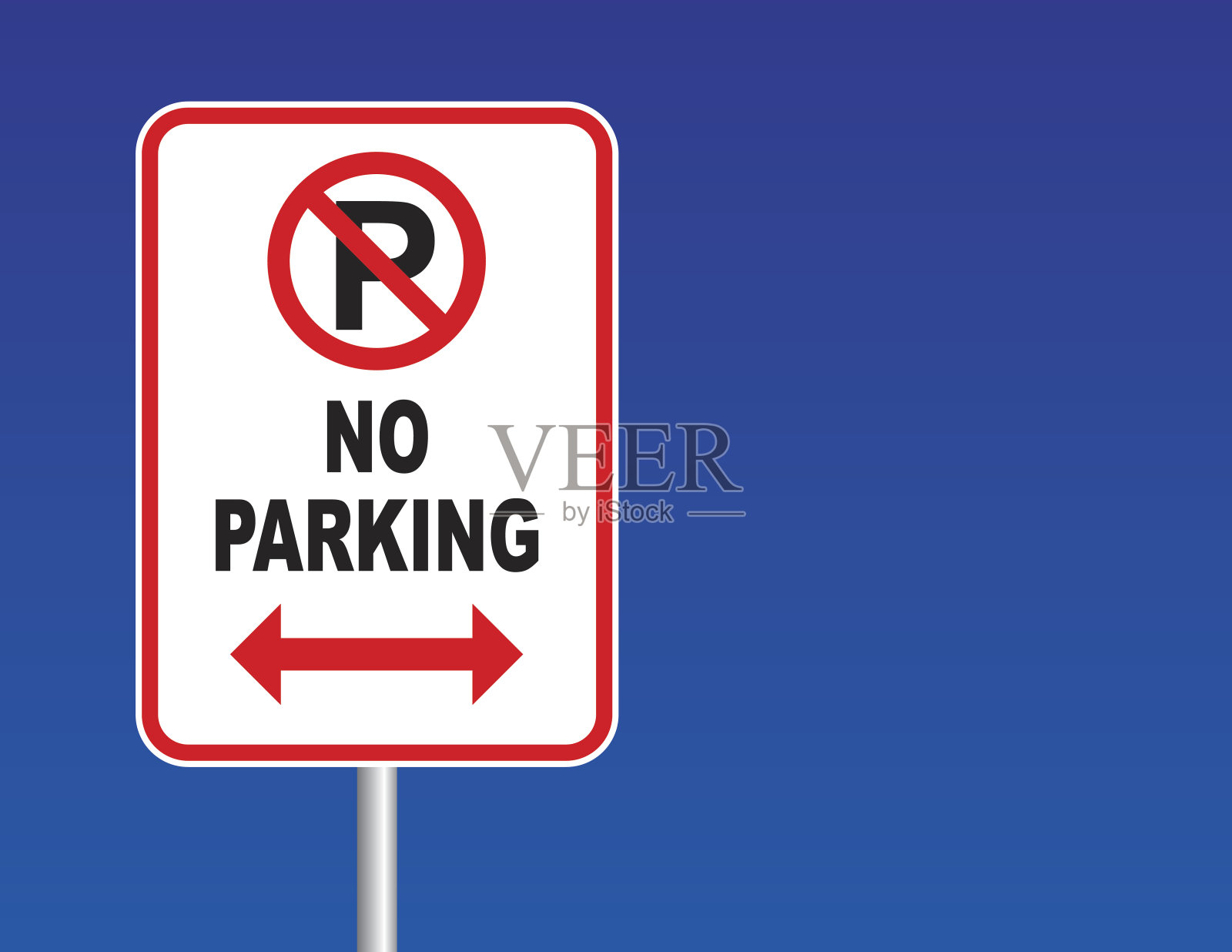 禁止停车标志插画图片素材